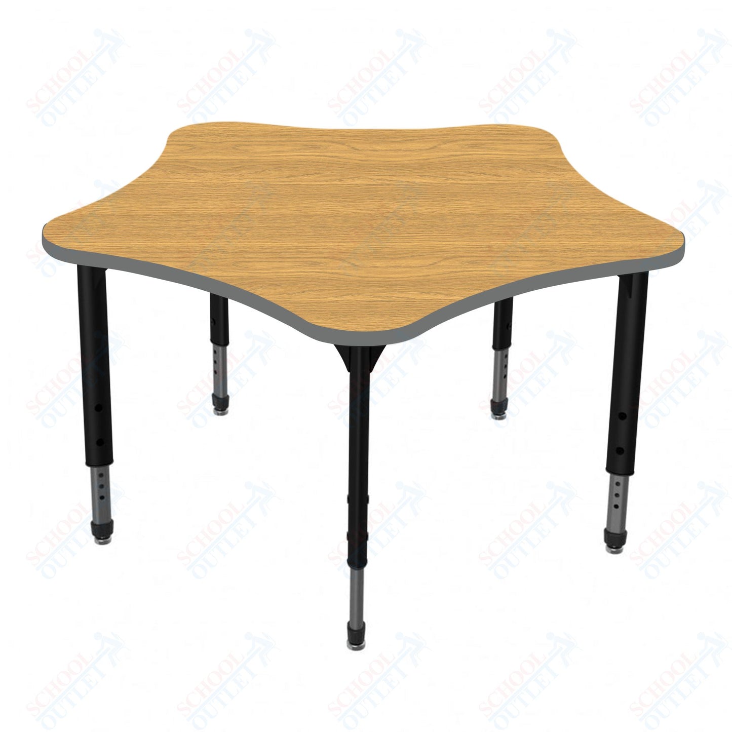 Marco Apex Series 48" 5-Star School Activity Table Adjustable Height 21"-30" (38-2280-MA)