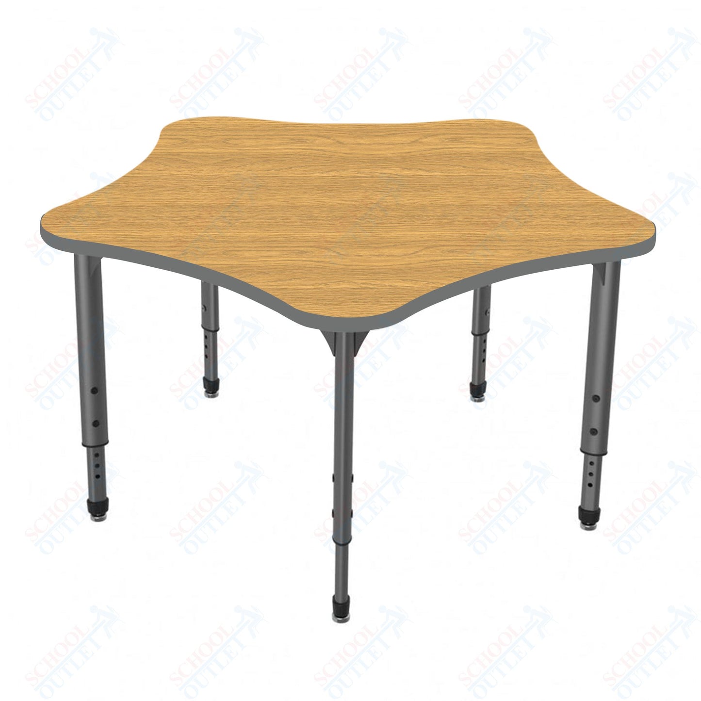 Marco Apex Series 48" 5-Star School Activity Table Adjustable Height 21"-30" (38-2280-MA)