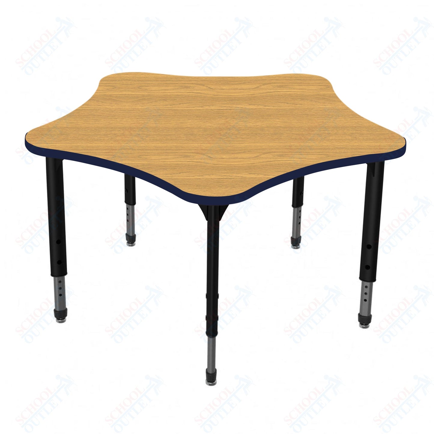Marco Apex Series 48" 5-Star School Activity Table Adjustable Height 21"-30" (38-2280-MA)