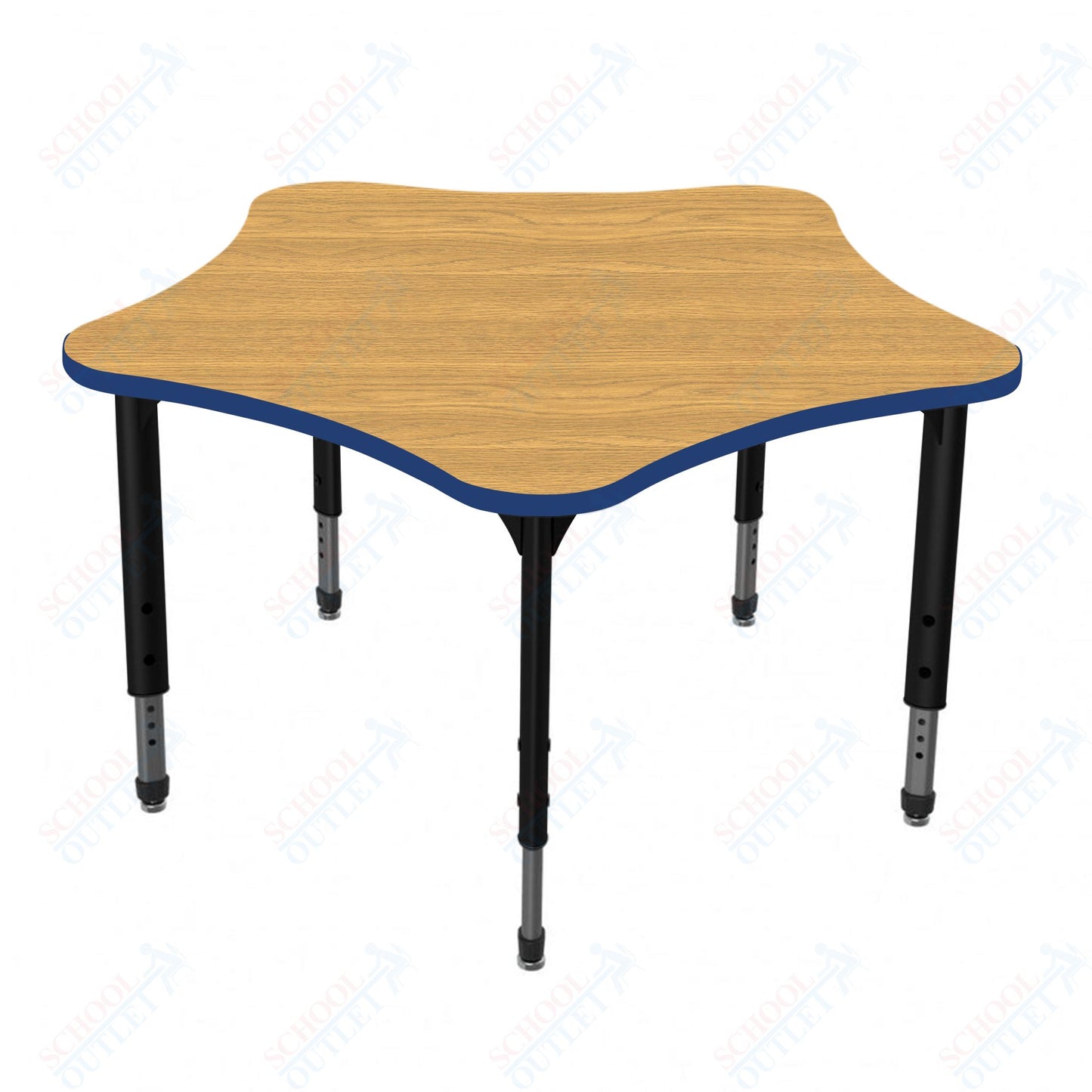Marco Apex Series 48" 5-Star School Activity Table Adjustable Height 21"-30" (38-2280-MA)