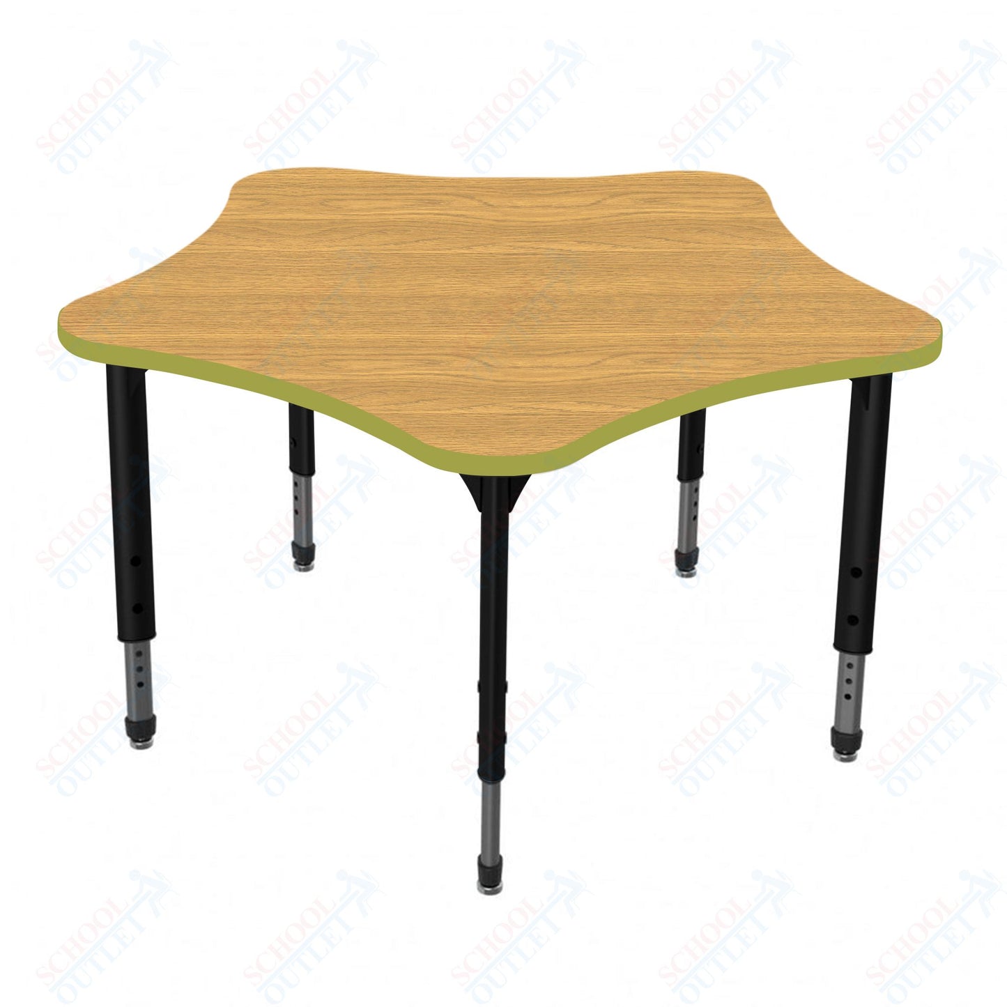 Marco Apex Series 48" 5-Star School Activity Table Adjustable Height 21"-30" (38-2280-MA)