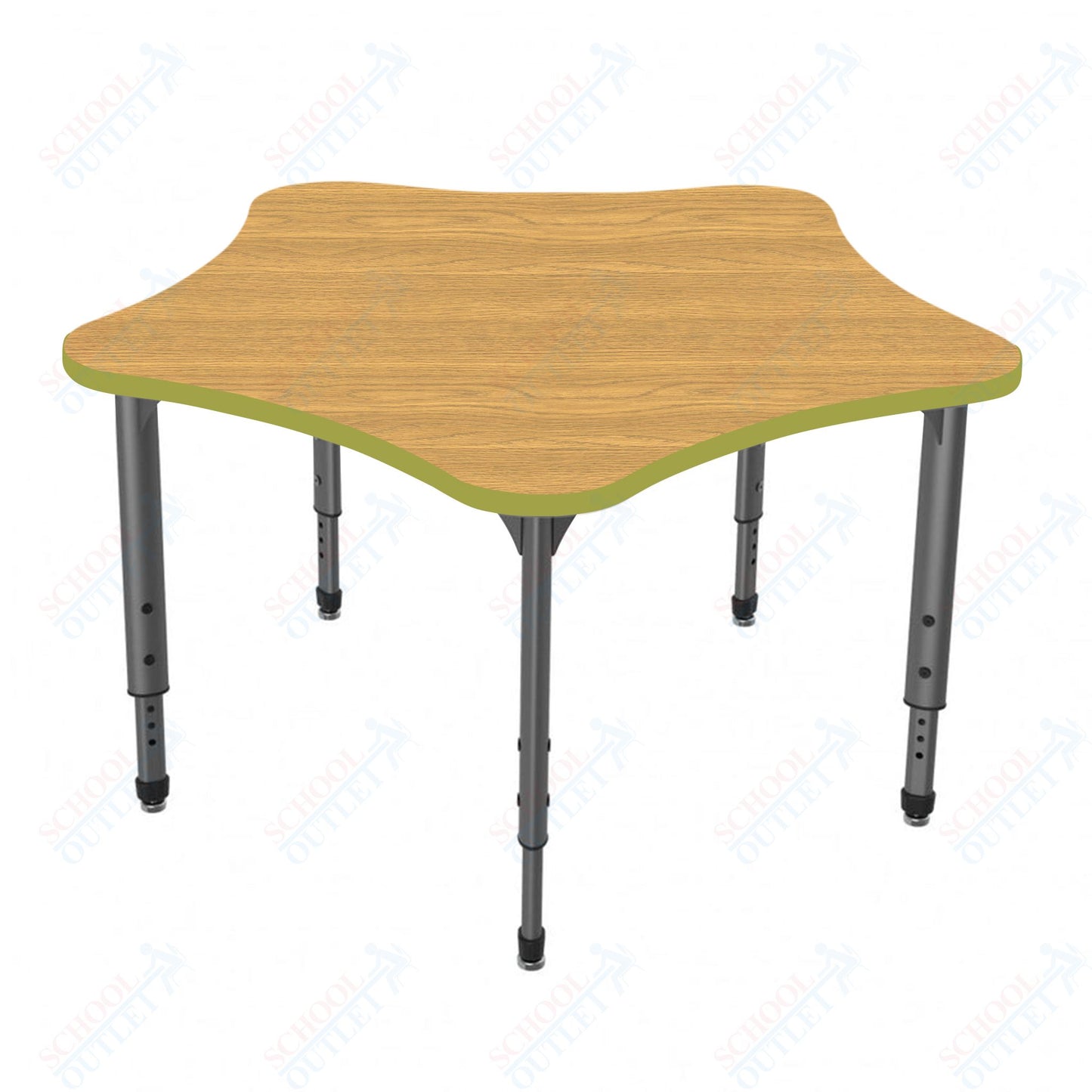 Marco Apex Series 48" 5-Star School Activity Table Adjustable Height 21"-30" (38-2280-MA)