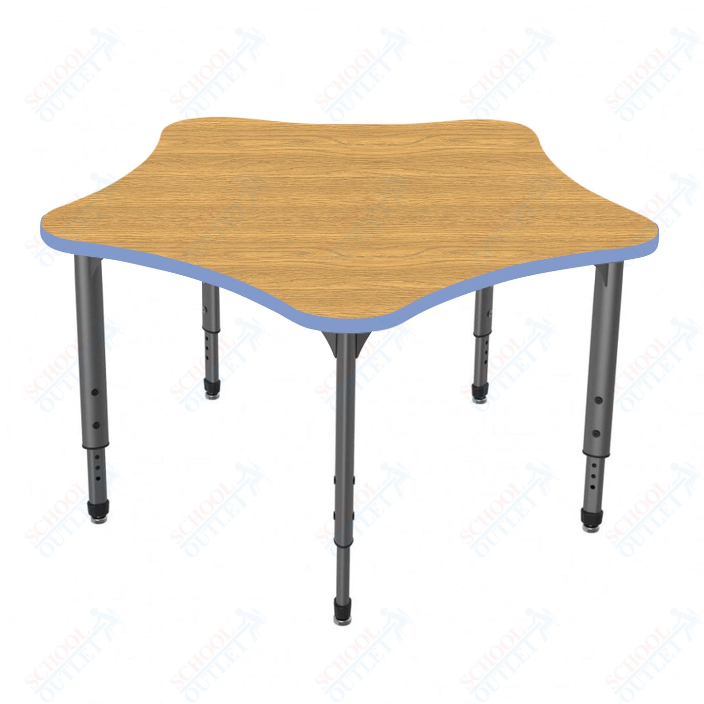 Marco Apex Series 48" 5-Star School Activity Table Adjustable Height 21"-30" (38-2280-MA)