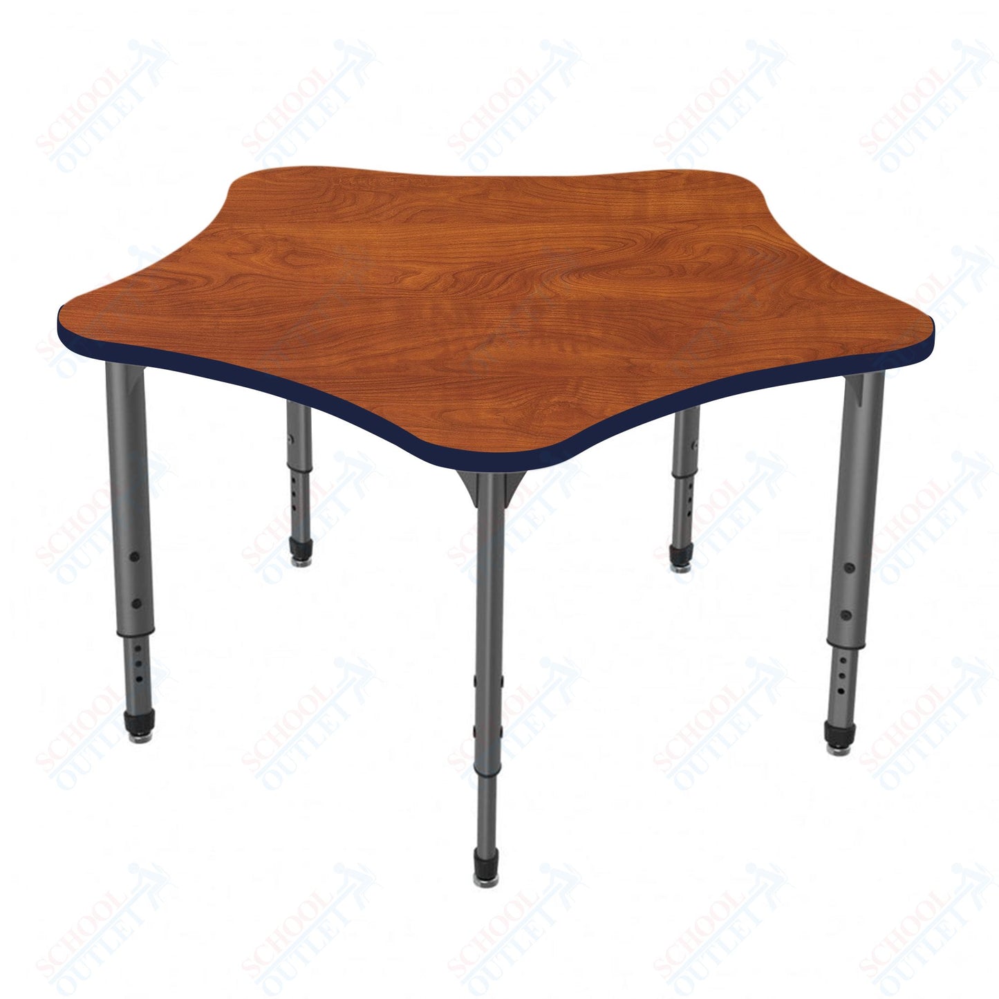 Marco Apex Series 48" 5-Star School Activity Table Adjustable Height 21"-30" (38-2280-MA)