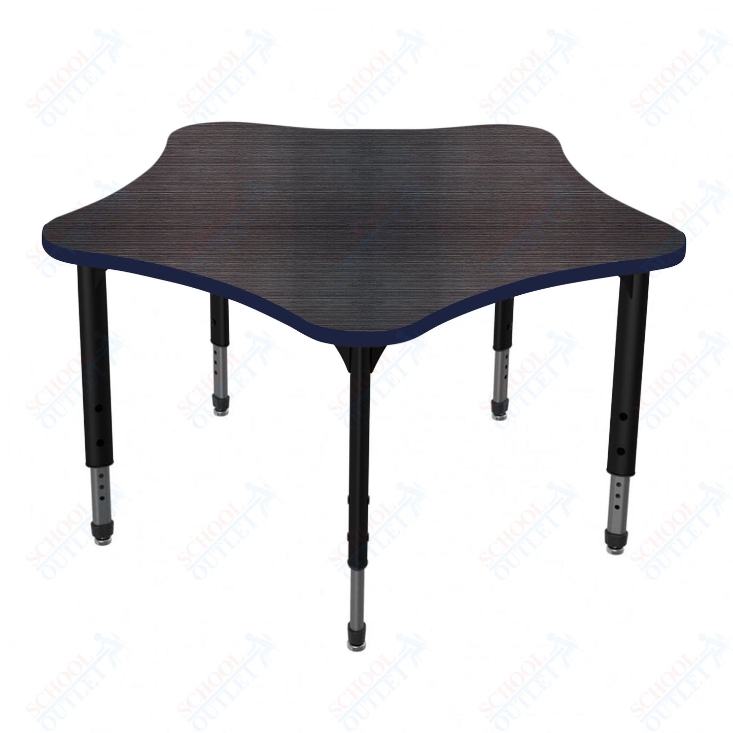 Marco Apex Series 48" 5-Star School Activity Table Adjustable Height 21"-30" (38-2280-MA)