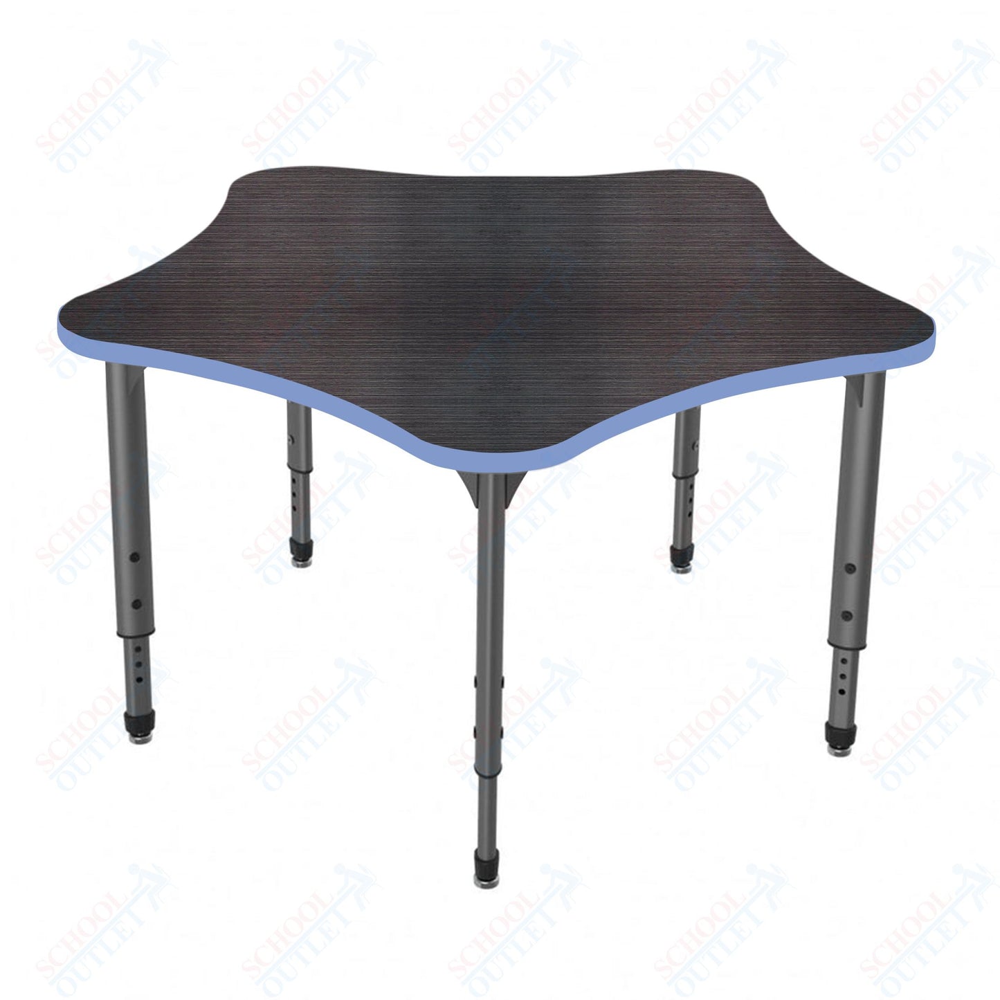 Marco Apex Series 48" 5-Star School Activity Table Adjustable Height 21"-30" (38-2280-MA)