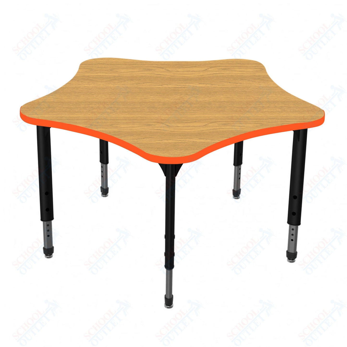 Marco Apex Series 48" 5-Star School Activity Table Adjustable Height 21"-30" (38-2280-MA)