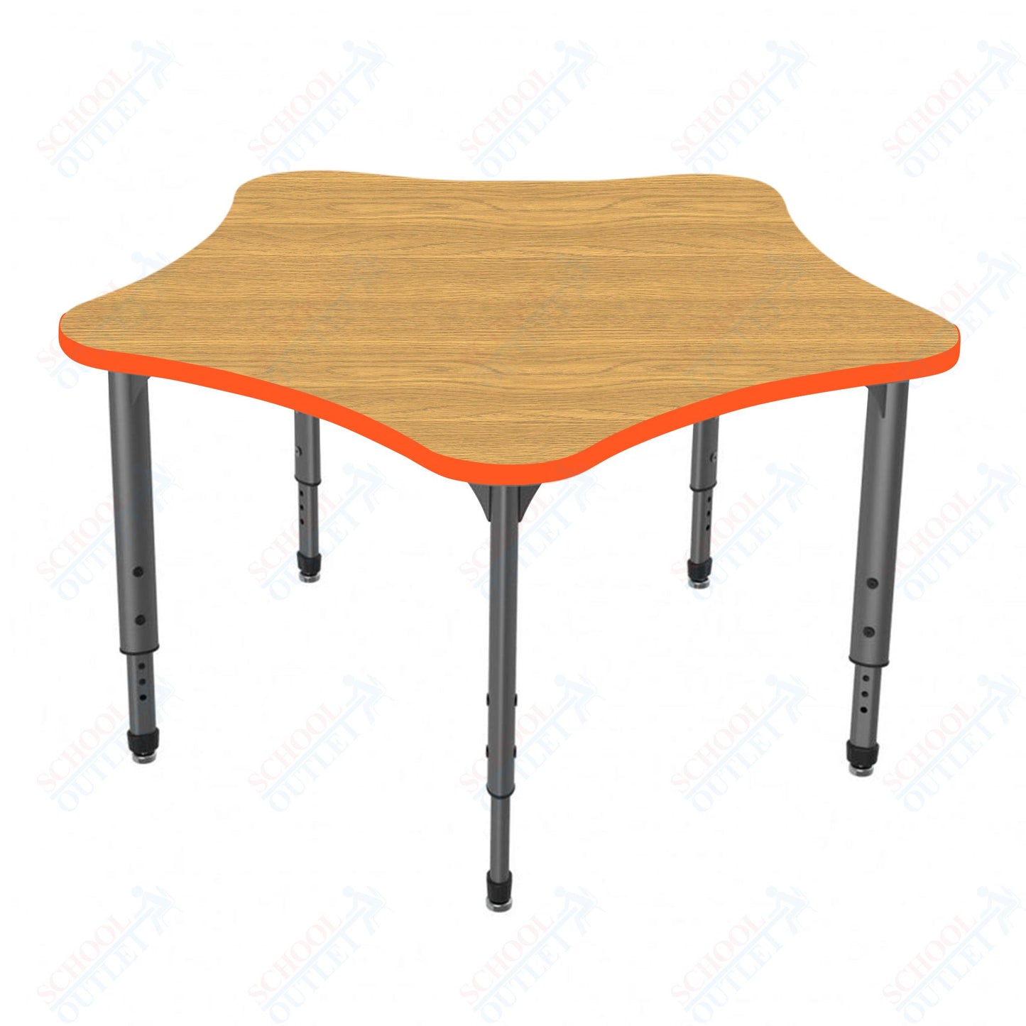 Marco Apex Series 48" 5-Star School Activity Table Adjustable Height 21"-30" (38-2280-MA)
