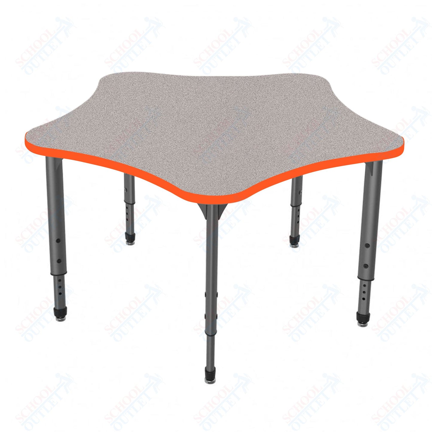 Marco Apex Series 48" 5-Star School Activity Table Adjustable Height 21"-30" (38-2280-MA)