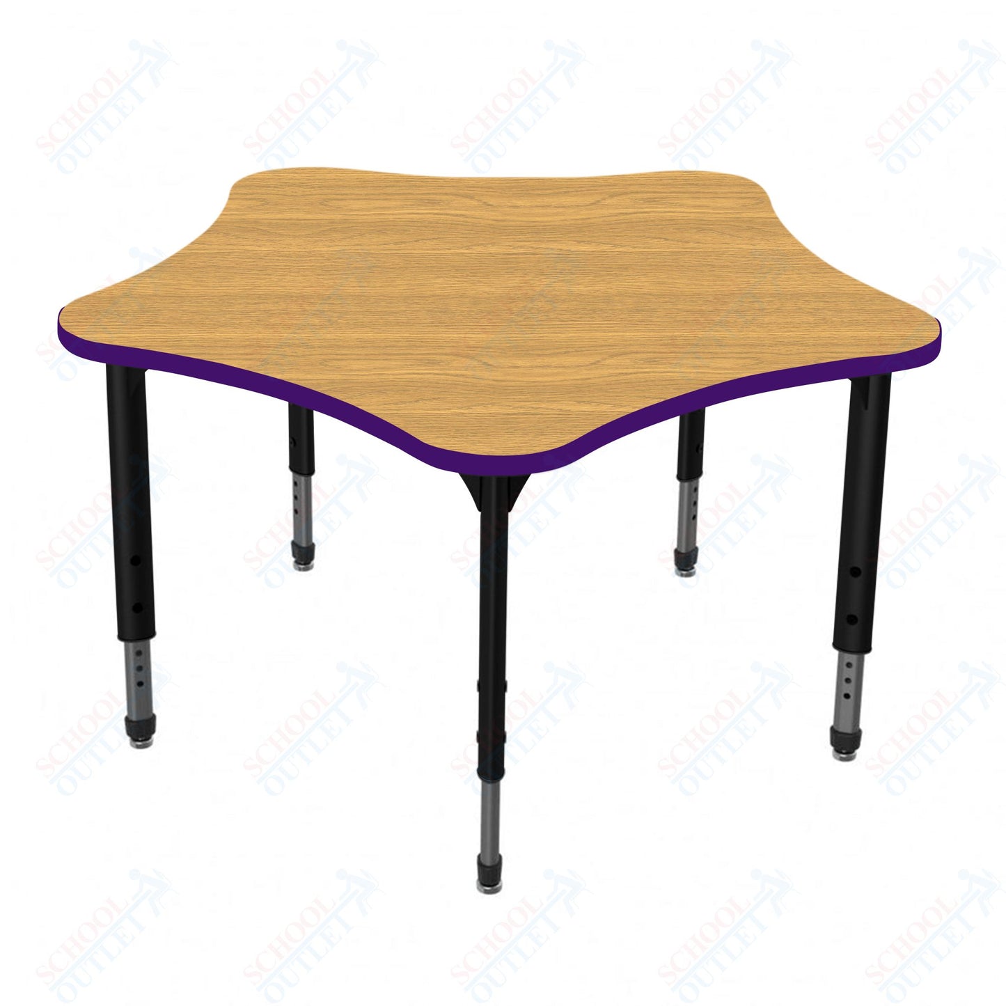 Marco Apex Series 48" 5-Star School Activity Table Adjustable Height 21"-30" (38-2280-MA)