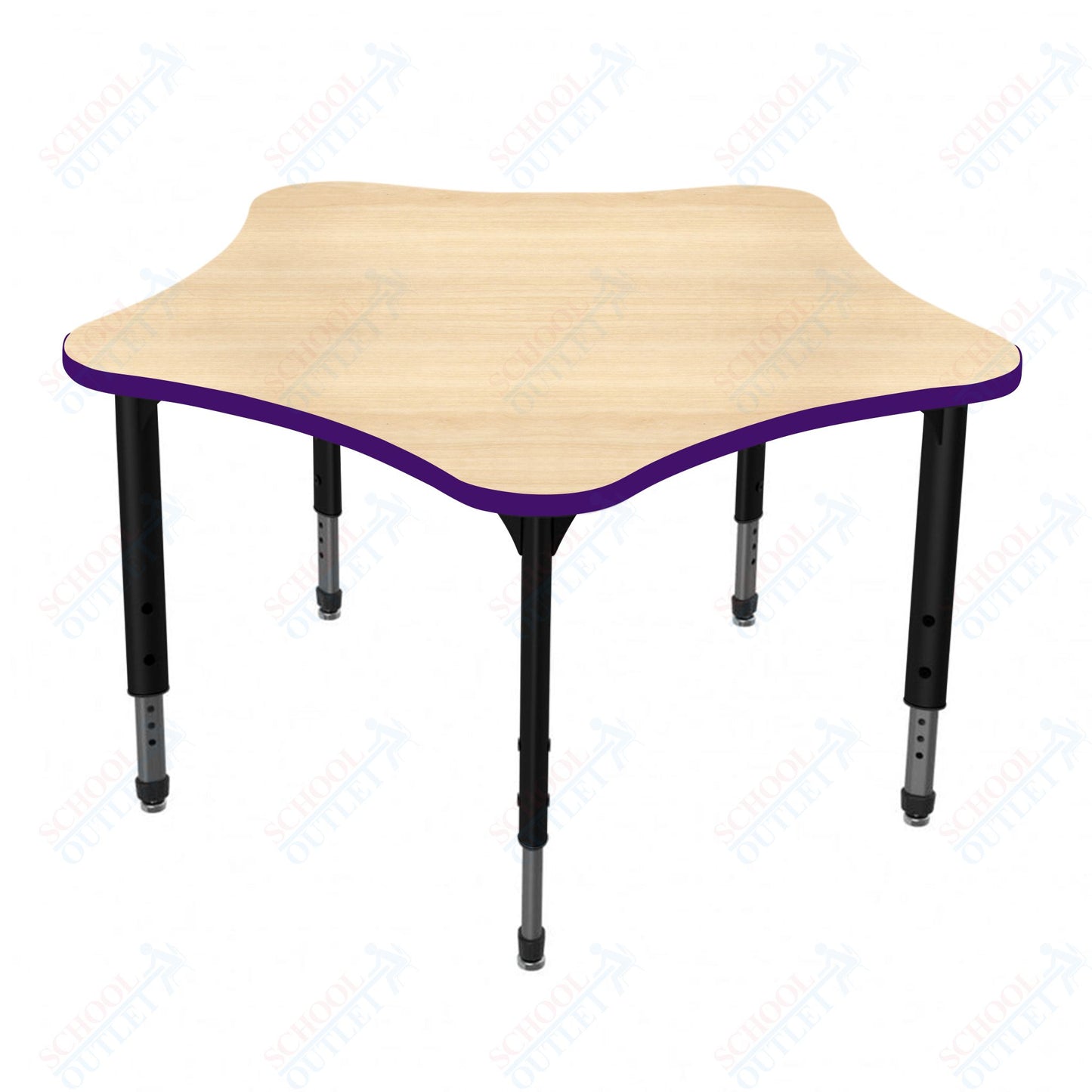 Marco Apex Series 48" 5-Star School Activity Table Adjustable Height 21"-30" (38-2280-MA)