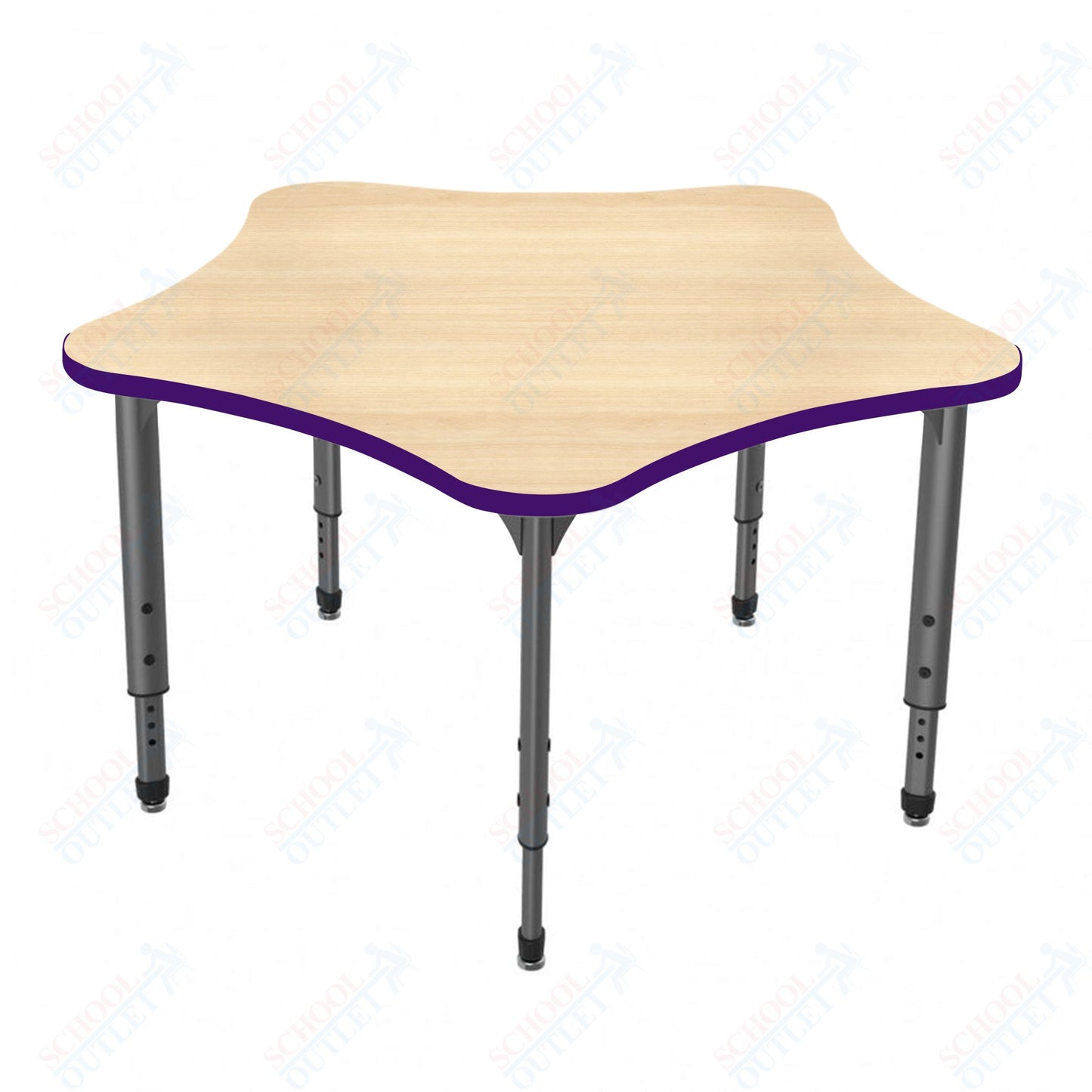 Marco Apex Series 48" 5-Star School Activity Table Adjustable Height 21"-30" (38-2280-MA)