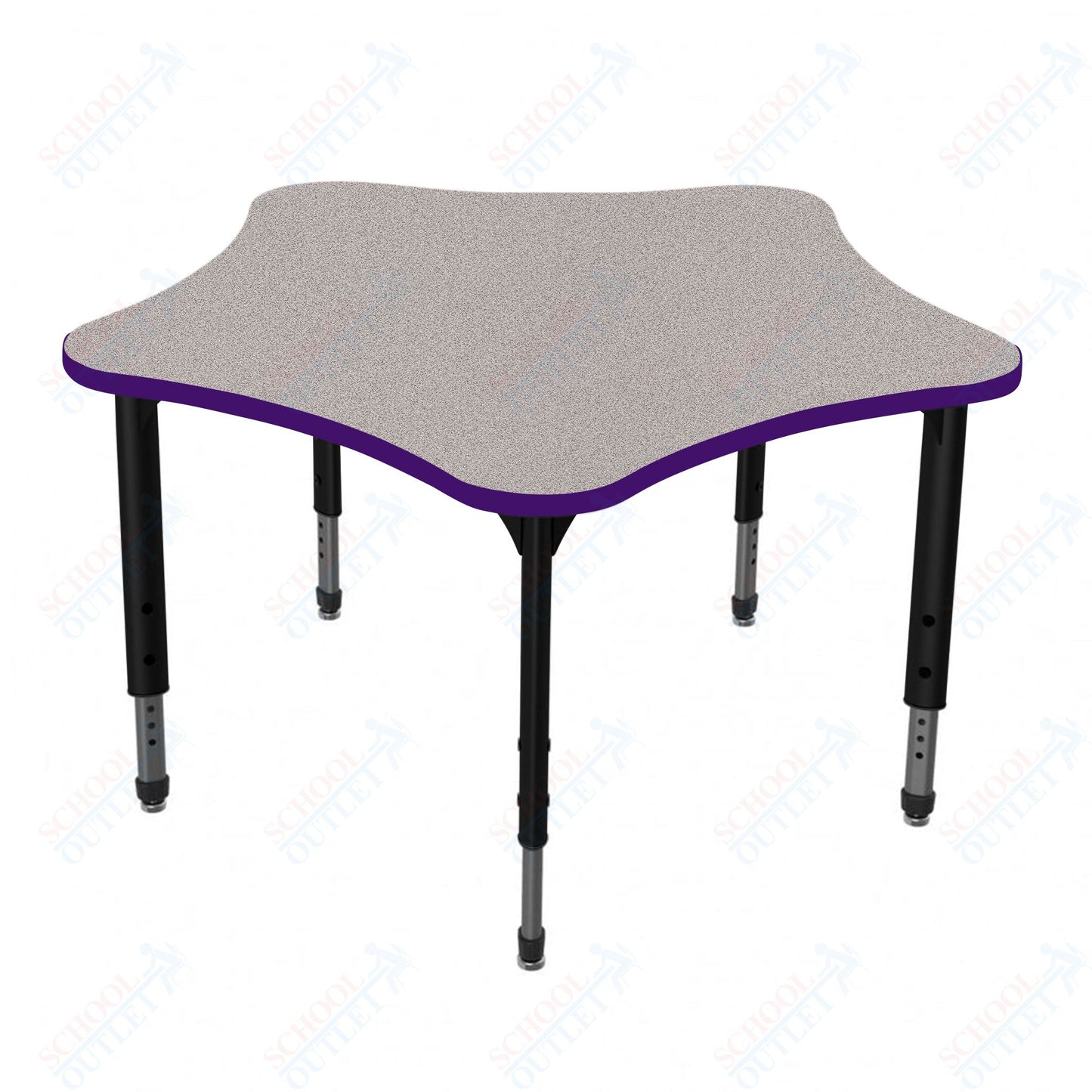 Marco Apex Series 48" 5-Star School Activity Table Adjustable Height 21"-30" (38-2280-MA)