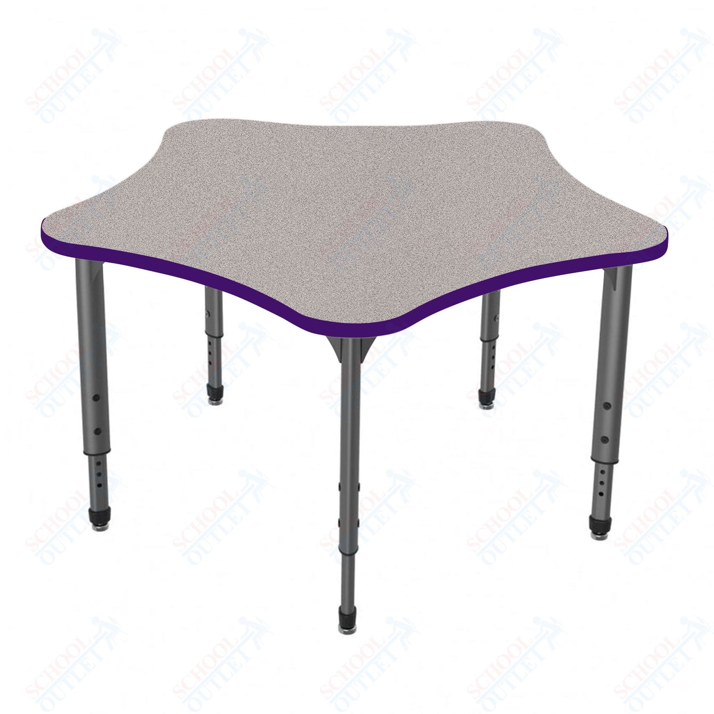 Marco Apex Series 48" 5-Star School Activity Table Adjustable Height 21"-30" (38-2280-MA)