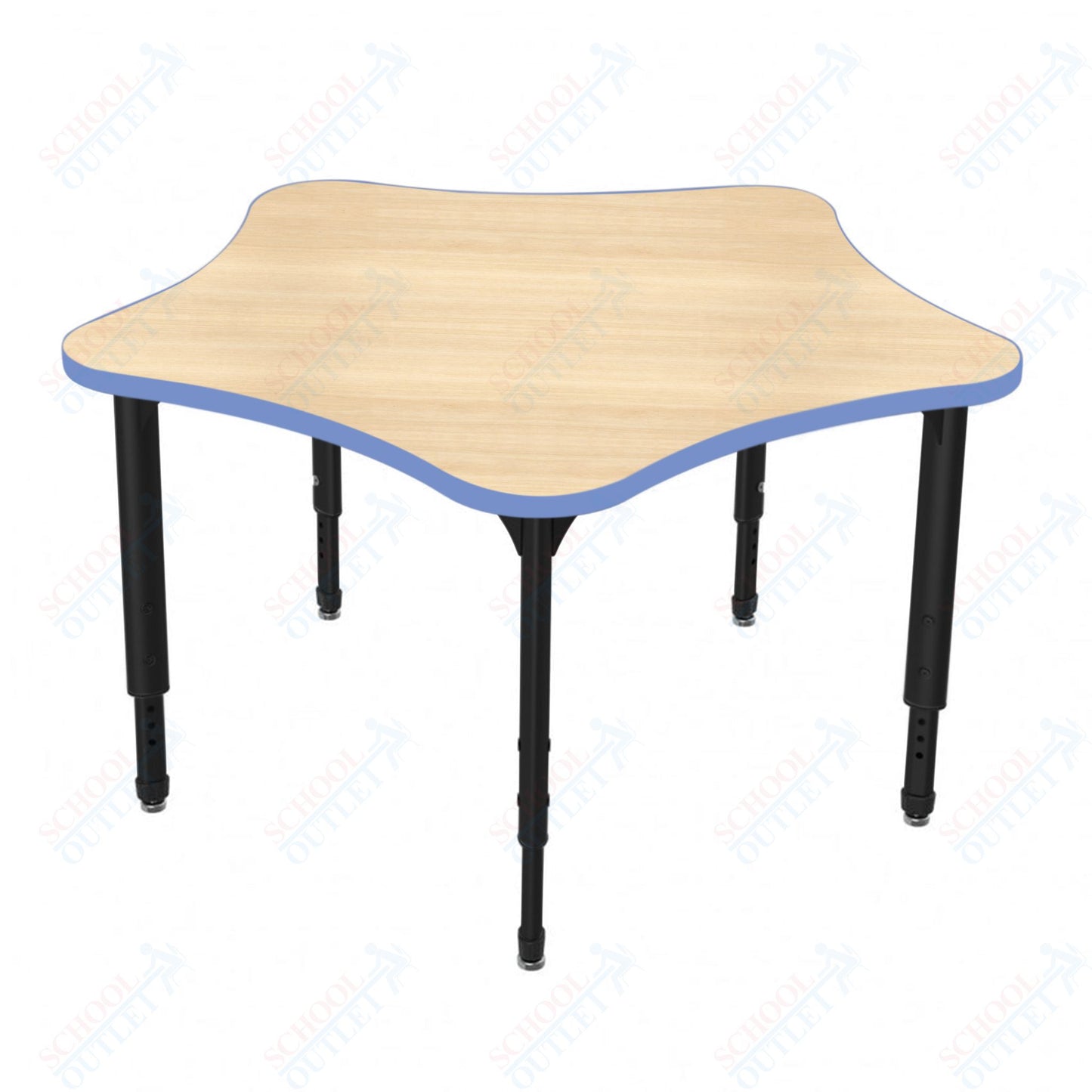 Marco Apex Series 48" 5-Star Preschool Activity Table Height Adjustable Legs 17"-24" (38-2280-MB)