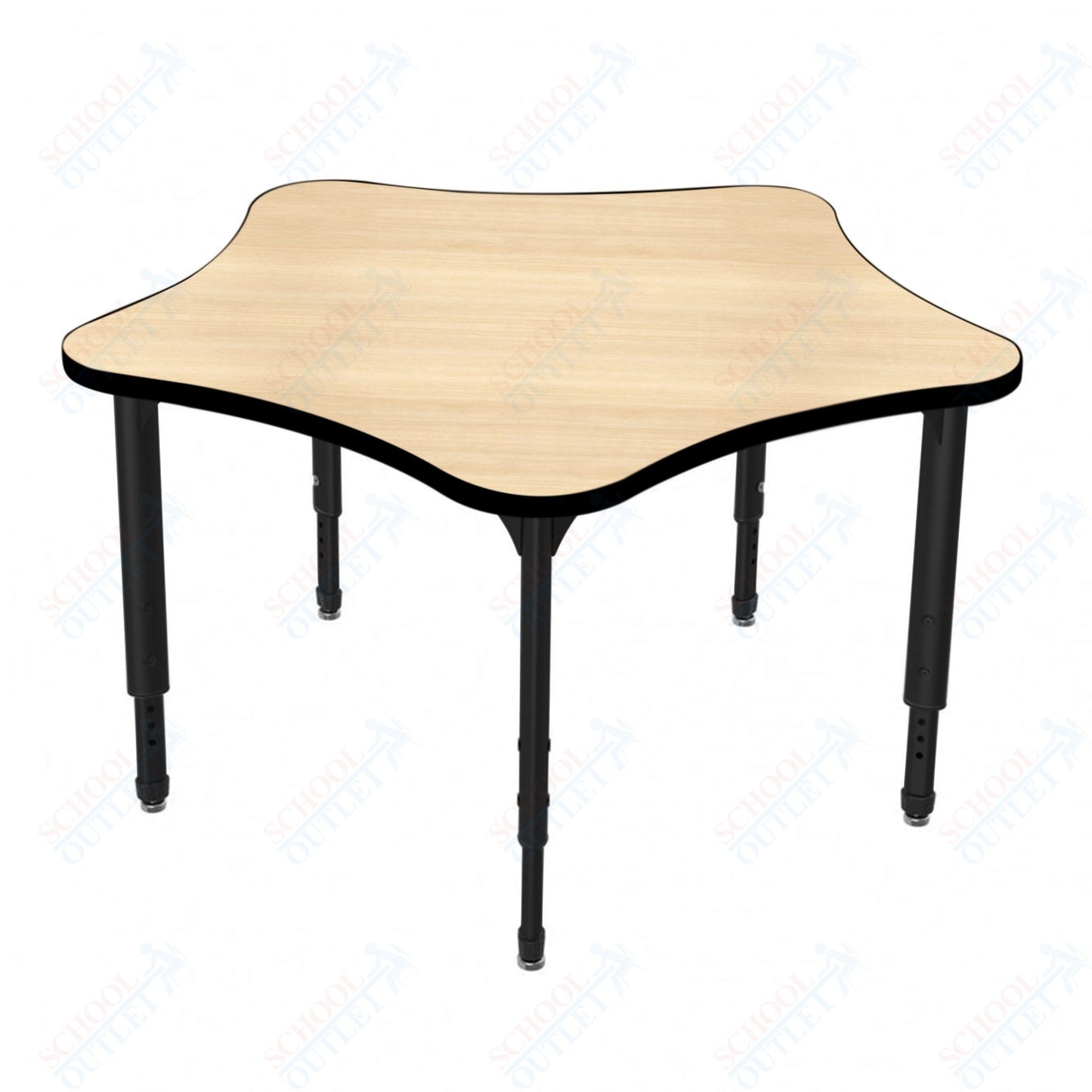 Marco Apex Series 60" 5-Star Preschool Activity Table Height Adjustable Legs 17"-24" (38-2281-MB)