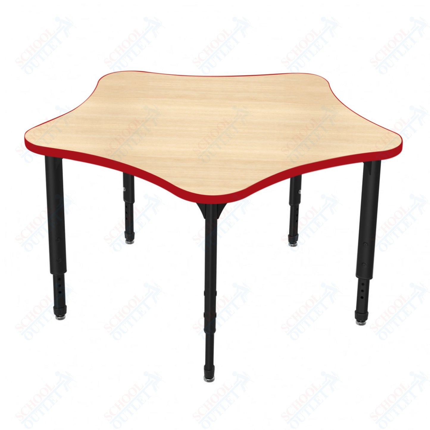 Marco Apex Series 60" 5-Star Preschool Activity Table Height Adjustable Legs 17"-24" (38-2281-MB)