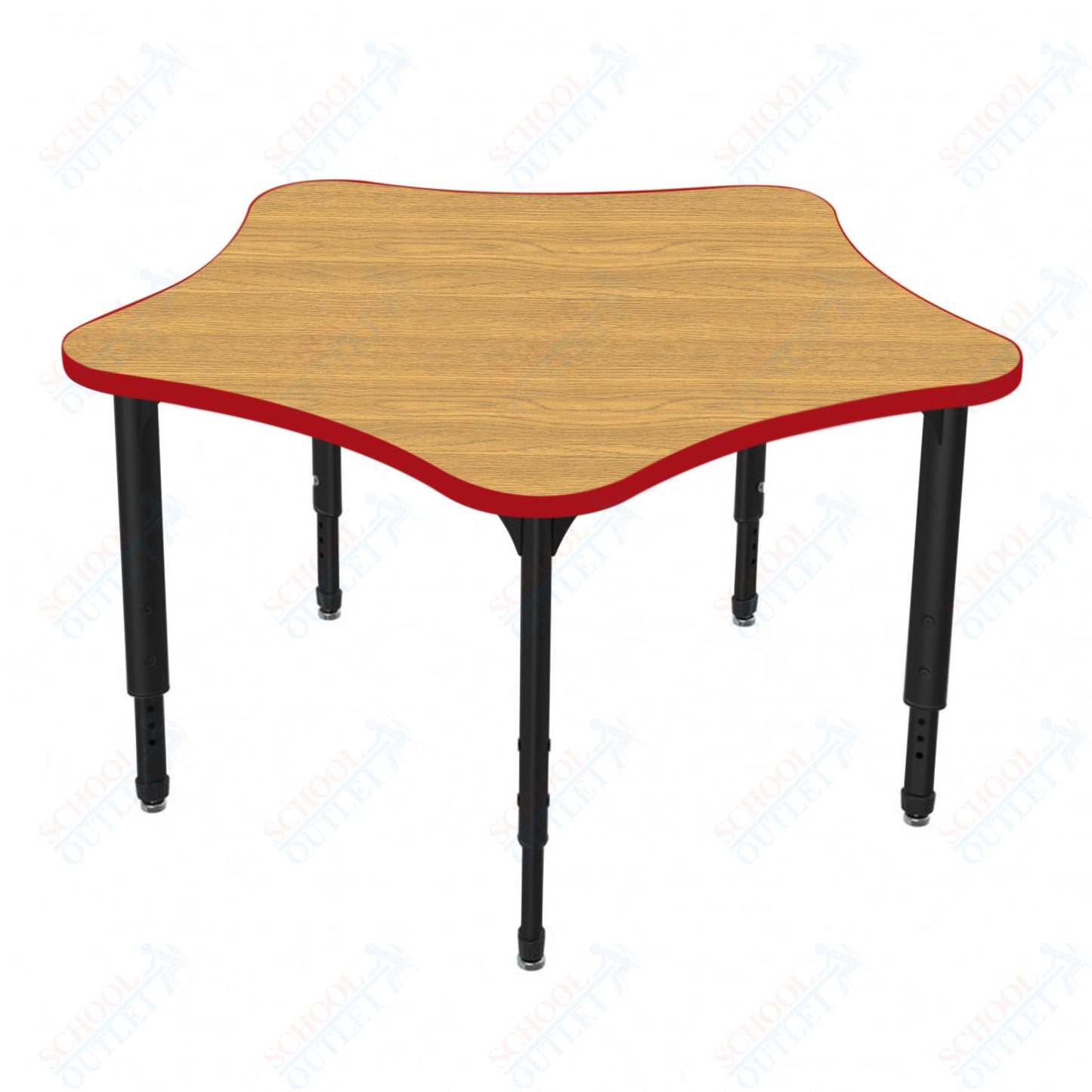 Marco Apex Series 60" 5-Star Preschool Activity Table Height Adjustable Legs 17"-24" (38-2281-MB)