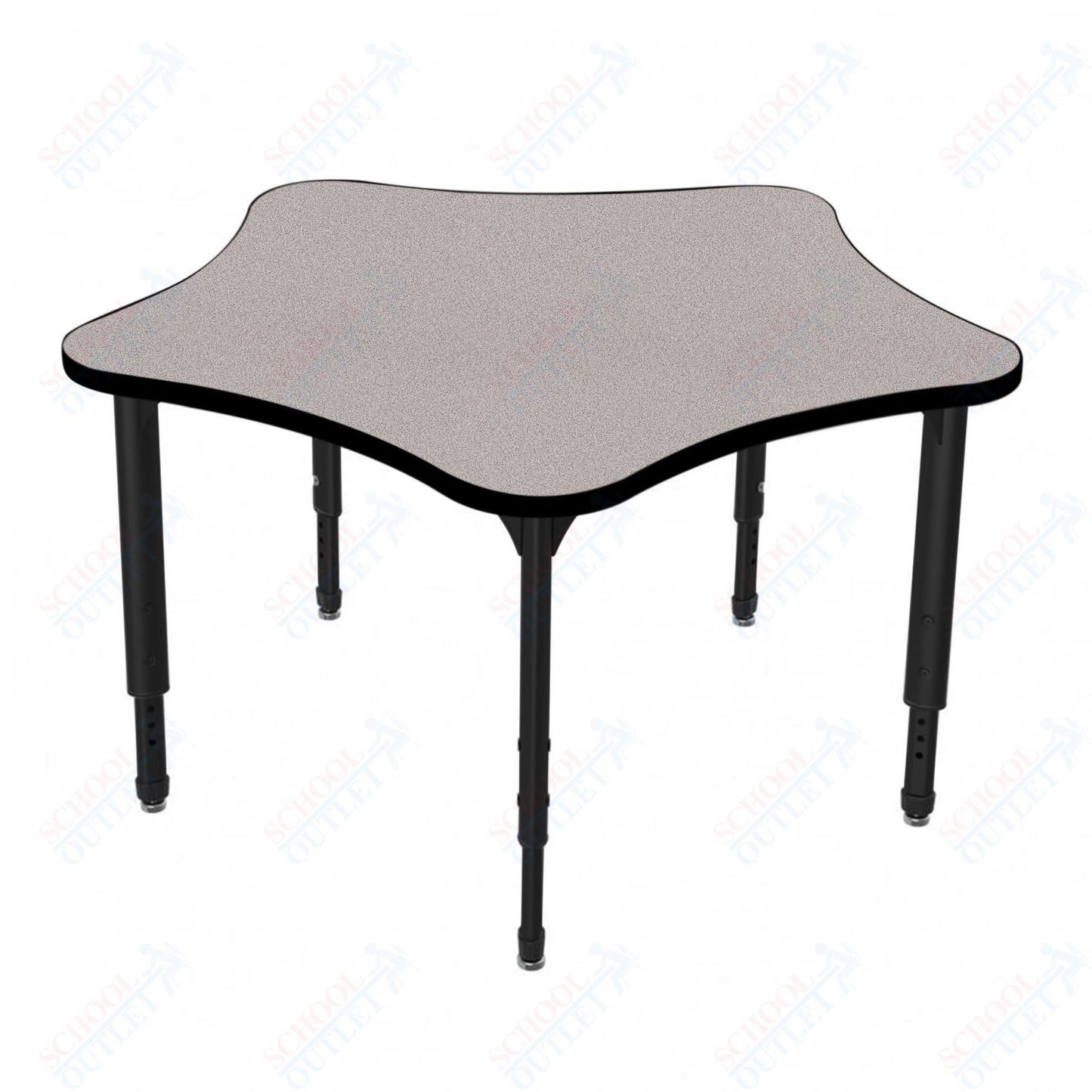Marco Apex Series 60" 5-Star Preschool Activity Table Height Adjustable Legs 17"-24" (38-2281-MB)