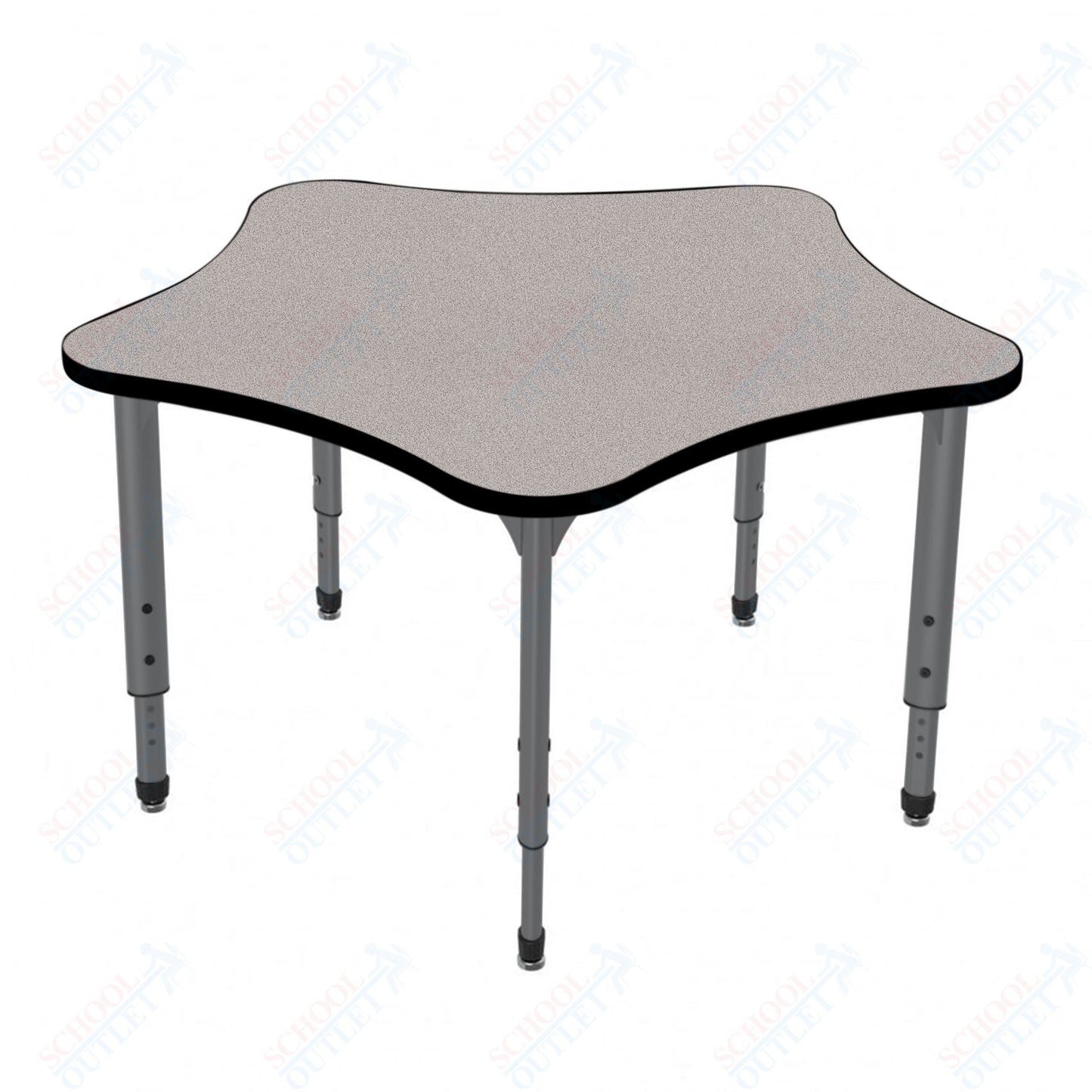 Marco Apex Series 60" 5-Star Preschool Activity Table Height Adjustable Legs 17"-24" (38-2281-MB)
