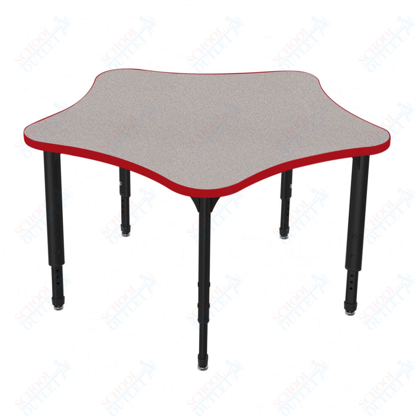 Marco Apex Series 60" 5-Star Preschool Activity Table Height Adjustable Legs 17"-24" (38-2281-MB)