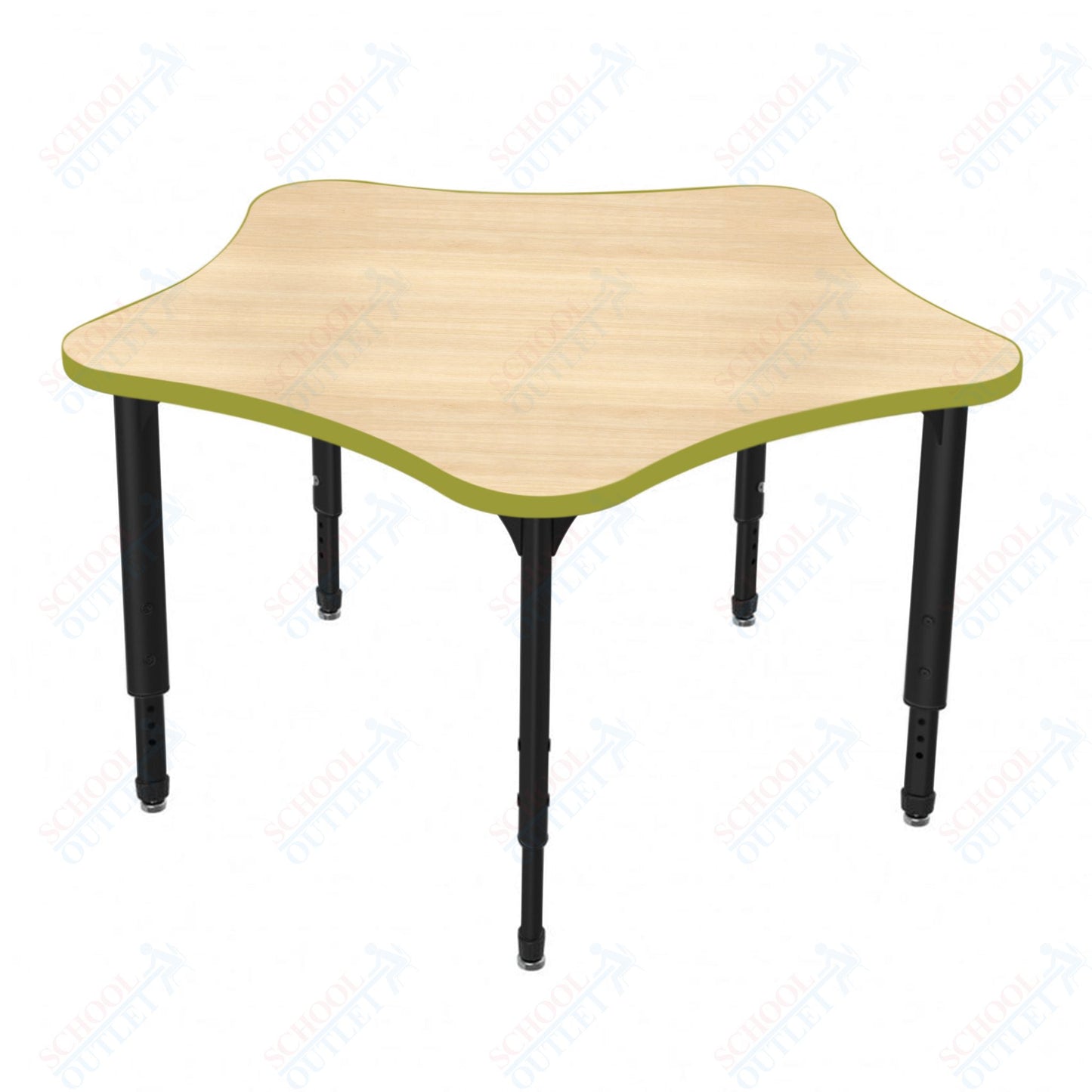 Marco Apex Series 60" 5-Star Preschool Activity Table Height Adjustable Legs 17"-24" (38-2281-MB)