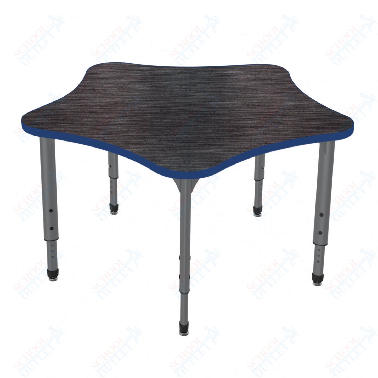 Marco Apex Series 60" 5-Star Preschool Activity Table Height Adjustable Legs 17"-24" (38-2281-MB)