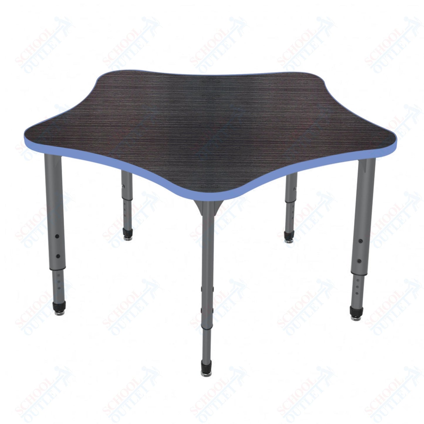 Marco Apex Series 60" 5-Star Preschool Activity Table Height Adjustable Legs 17"-24" (38-2281-MB)