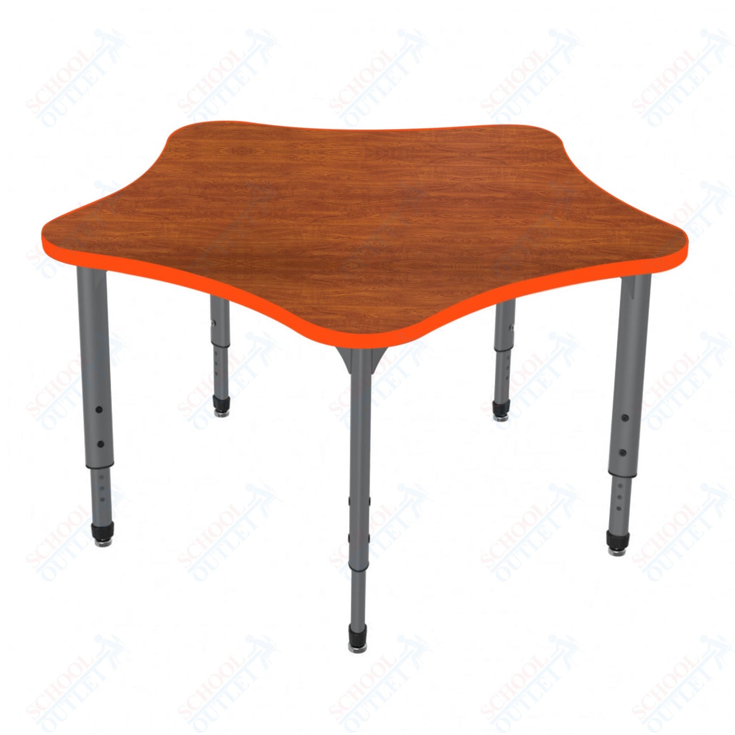 Marco Apex Series 60" 5-Star Preschool Activity Table Height Adjustable Legs 17"-24" (38-2281-MB)