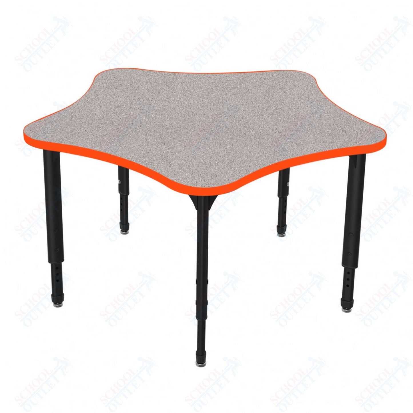Marco Apex Series 60" 5-Star Preschool Activity Table Height Adjustable Legs 17"-24" (38-2281-MB)