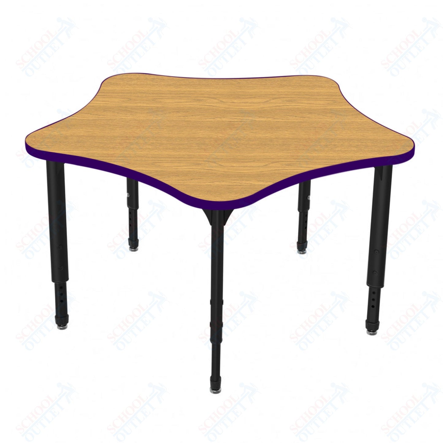 Marco Apex Series 60" 5-Star Preschool Activity Table Height Adjustable Legs 17"-24" (38-2281-MB)