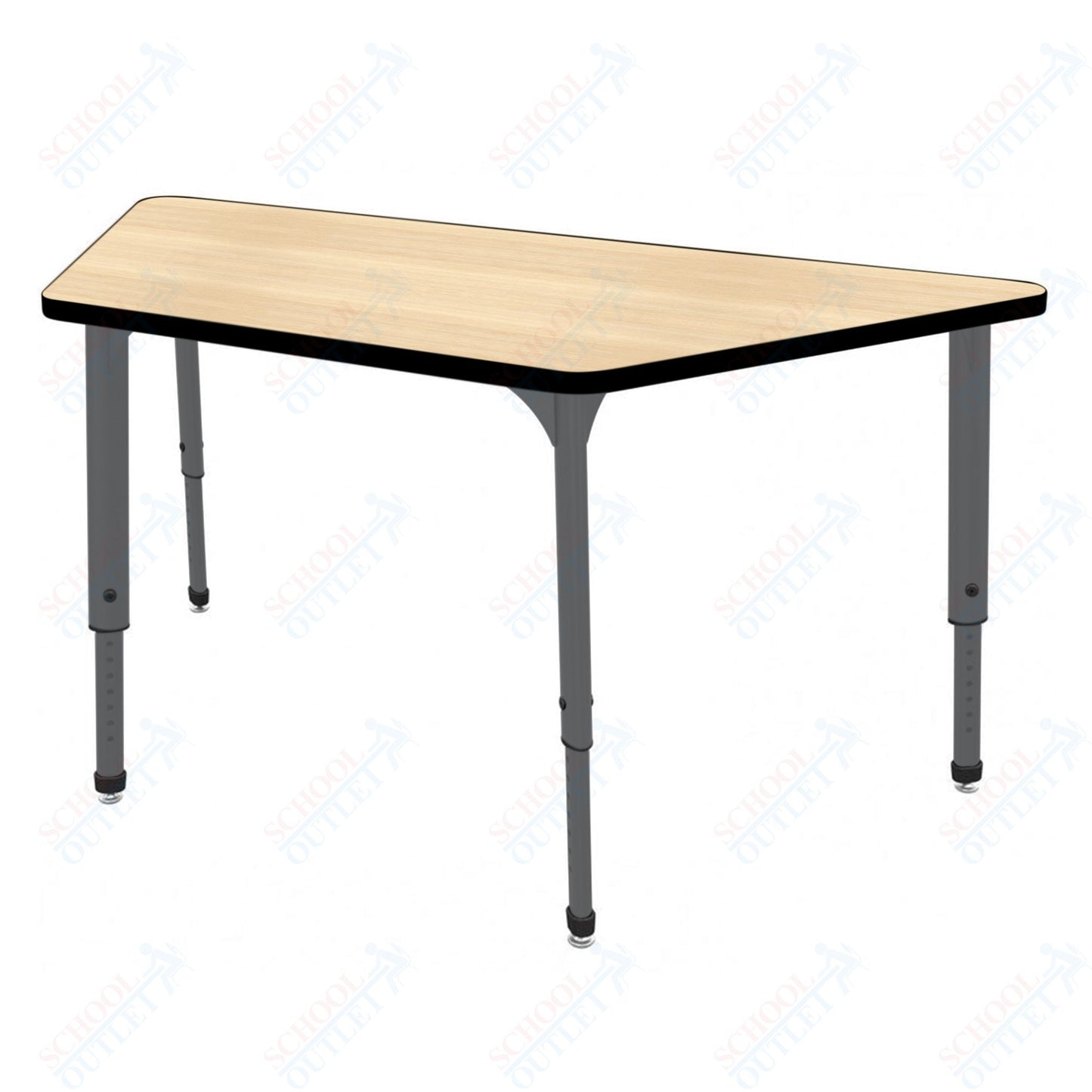 Marco Apex Series Trapezoid Preschool Activity Table 30" x 60" Height Adjustable Legs 17"-24" (38-2287-MB)