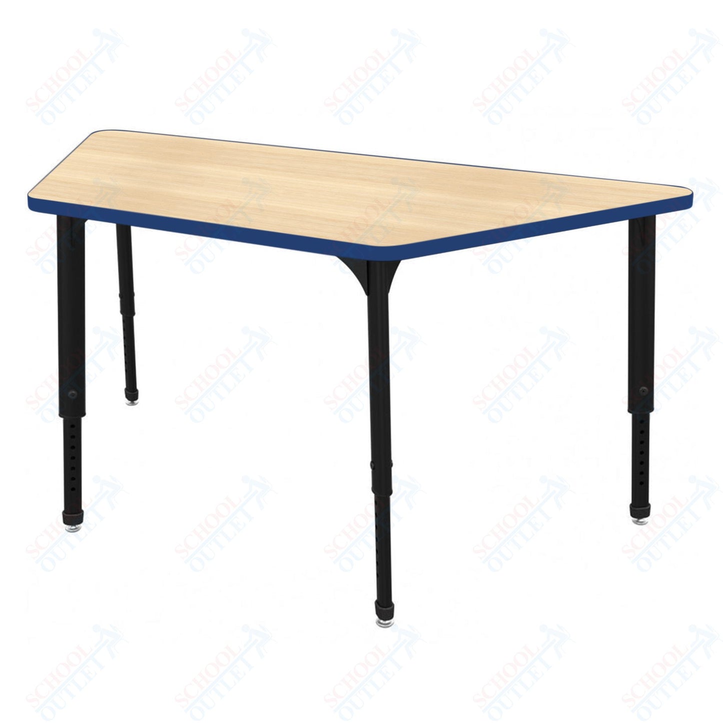 Marco Apex Series Trapezoid Preschool Activity Table 30" x 60" Height Adjustable Legs 17"-24" (38-2287-MB)