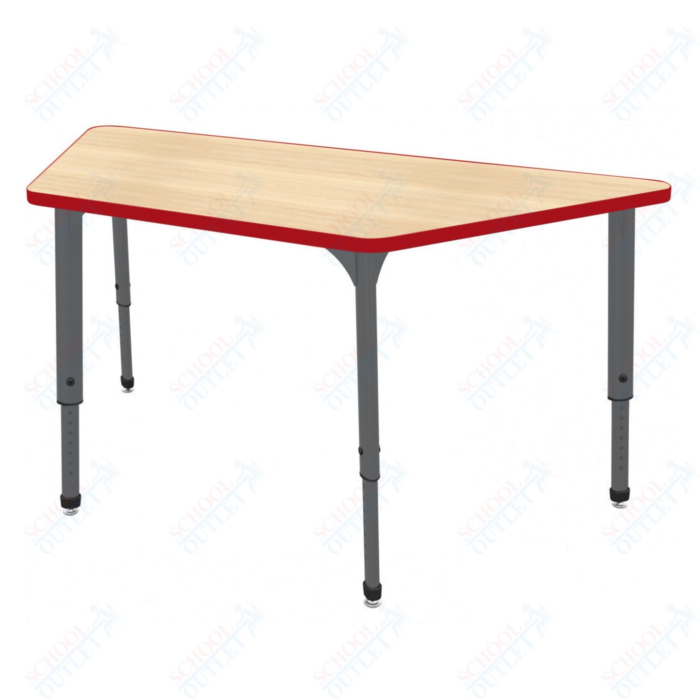 Marco Apex Series Trapezoid Preschool Activity Table 30" x 60" Height Adjustable Legs 17"-24" (38-2287-MB)