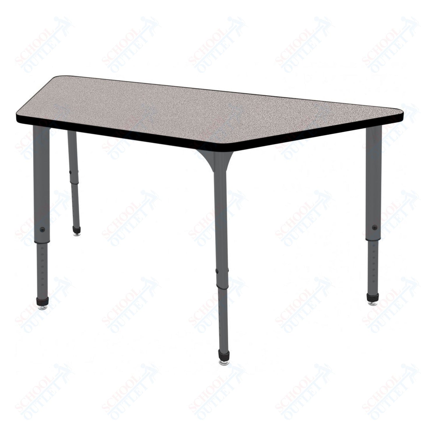Marco Apex Series Trapezoid Preschool Activity Table 30" x 60" Height Adjustable Legs 17"-24" (38-2287-MB)