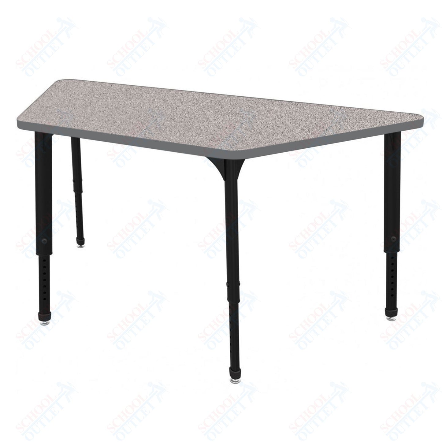 Marco Apex Series Trapezoid Preschool Activity Table 30" x 60" Height Adjustable Legs 17"-24" (38-2287-MB)