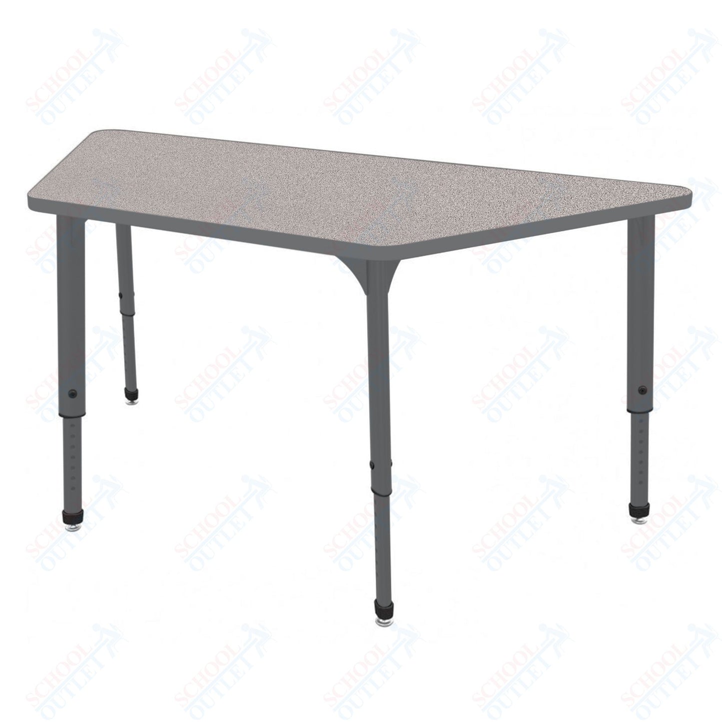 Marco Apex Series Trapezoid Preschool Activity Table 30" x 60" Height Adjustable Legs 17"-24" (38-2287-MB)