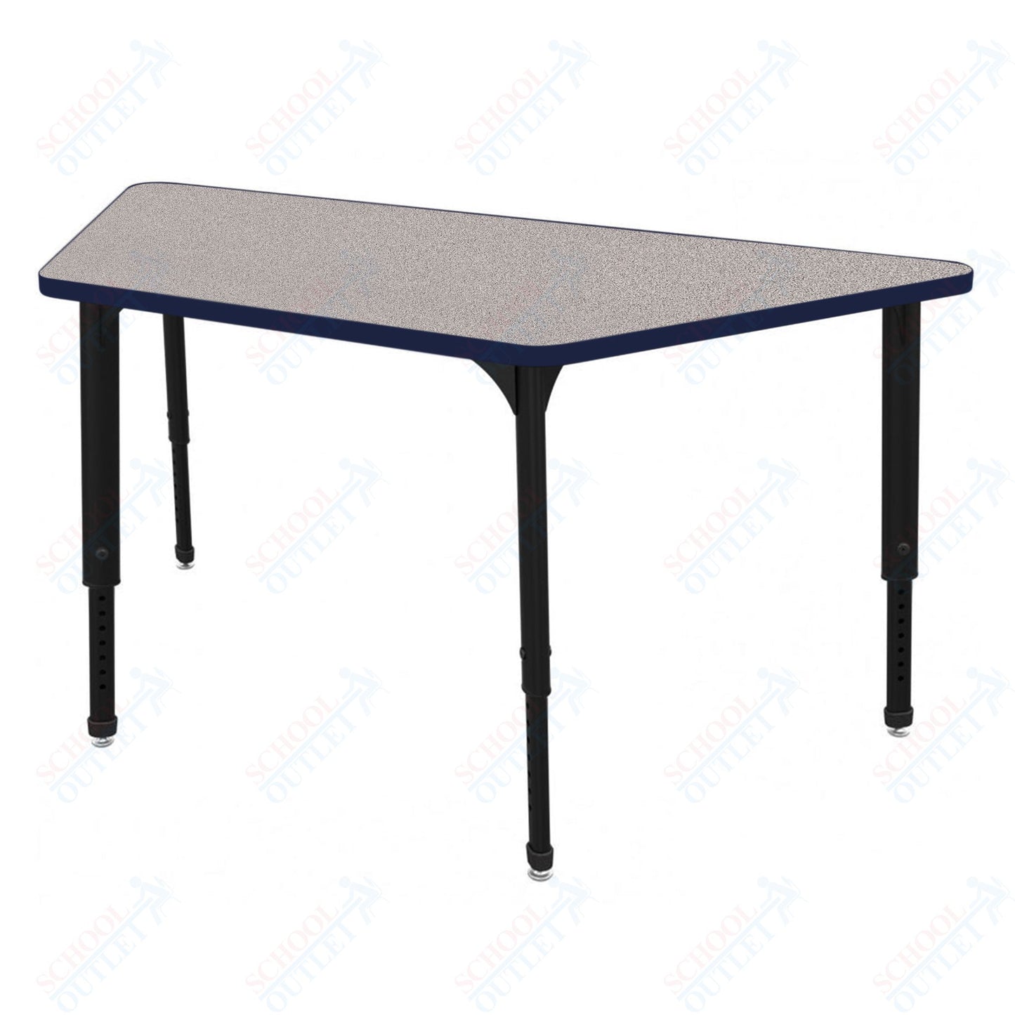 Marco Apex Series Trapezoid Preschool Activity Table 30" x 60" Height Adjustable Legs 17"-24" (38-2287-MB)