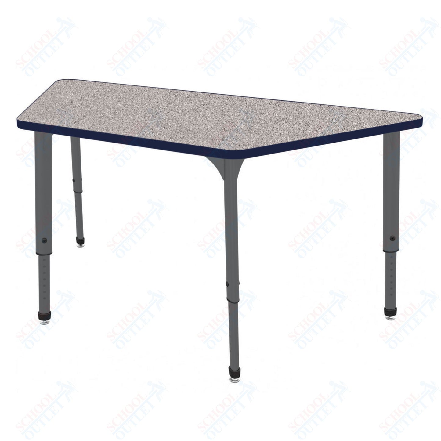 Marco Apex Series Trapezoid Preschool Activity Table 30" x 60" Height Adjustable Legs 17"-24" (38-2287-MB)