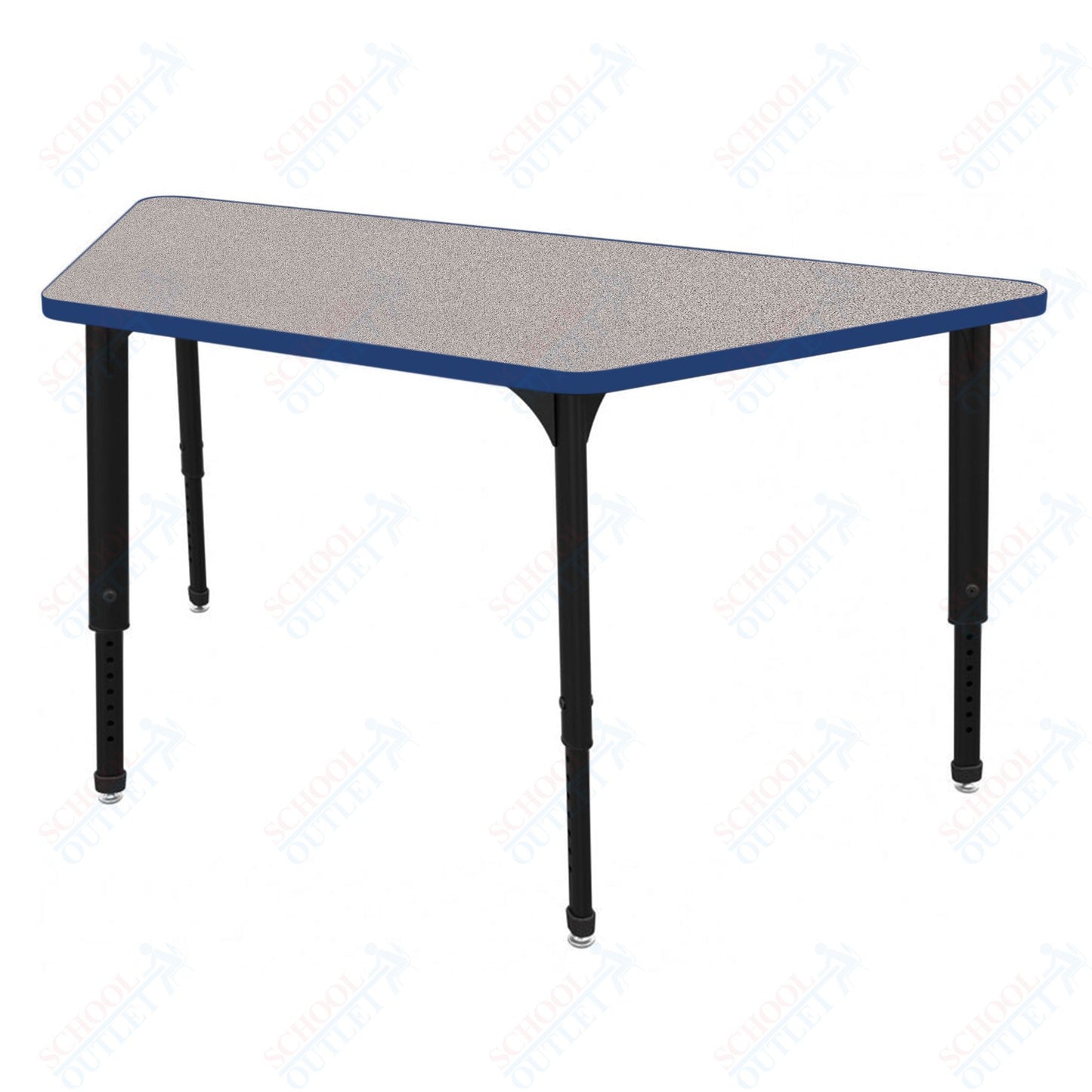 Marco Apex Series Trapezoid Preschool Activity Table 30" x 60" Height Adjustable Legs 17"-24" (38-2287-MB)