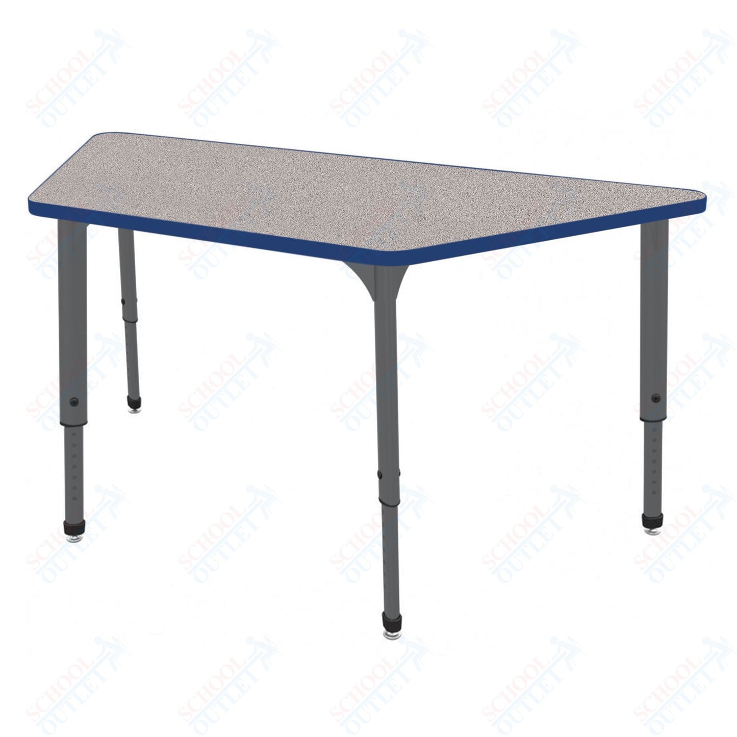Marco Apex Series Trapezoid Preschool Activity Table 30" x 60" Height Adjustable Legs 17"-24" (38-2287-MB)