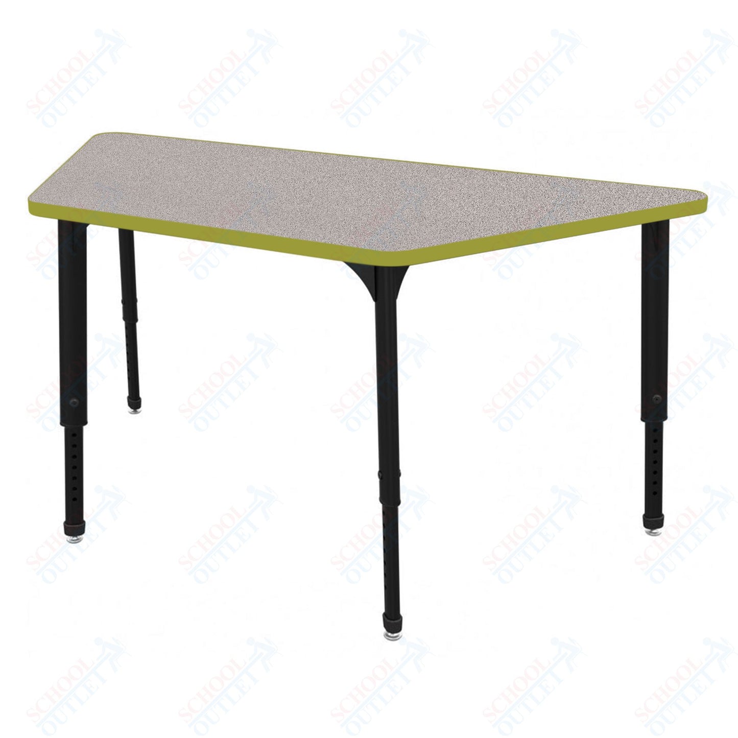 Marco Apex Series Trapezoid Preschool Activity Table 30" x 60" Height Adjustable Legs 17"-24" (38-2287-MB)