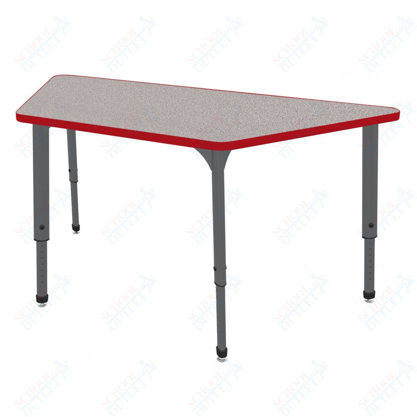 Marco Apex Series Trapezoid Preschool Activity Table 30" x 60" Height Adjustable Legs 17"-24" (38-2287-MB)