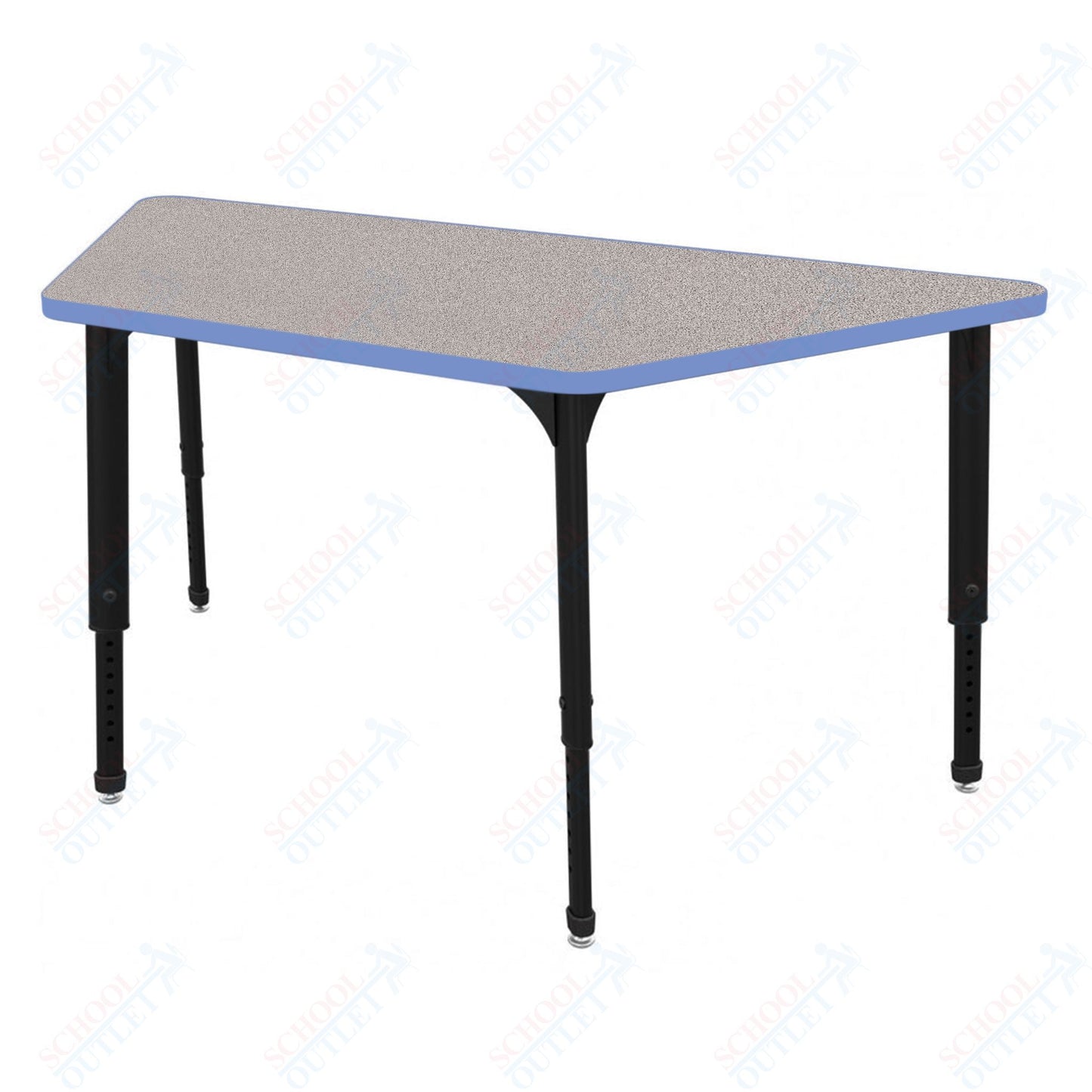 Marco Apex Series Trapezoid Preschool Activity Table 30" x 60" Height Adjustable Legs 17"-24" (38-2287-MB)