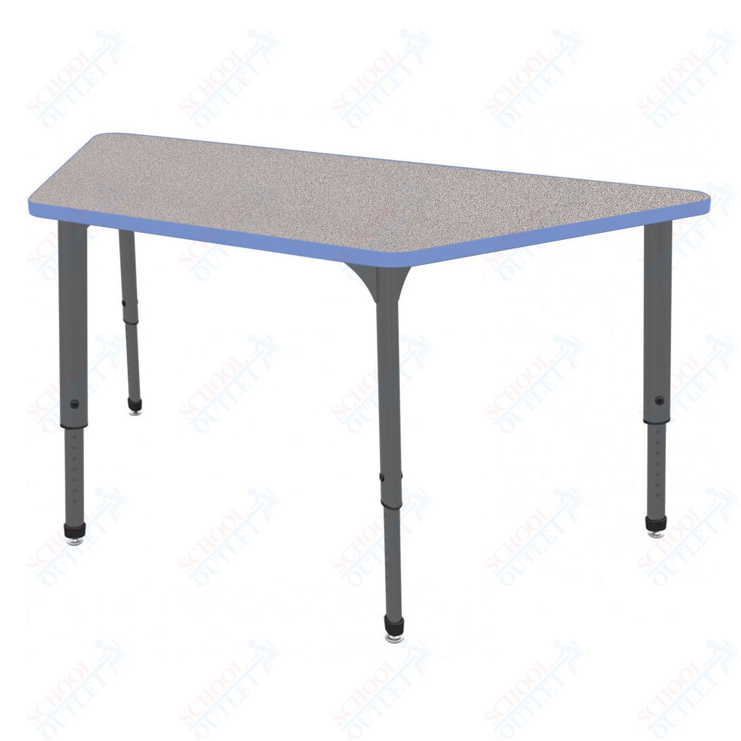 Marco Apex Series Trapezoid Preschool Activity Table 30" x 60" Height Adjustable Legs 17"-24" (38-2287-MB)