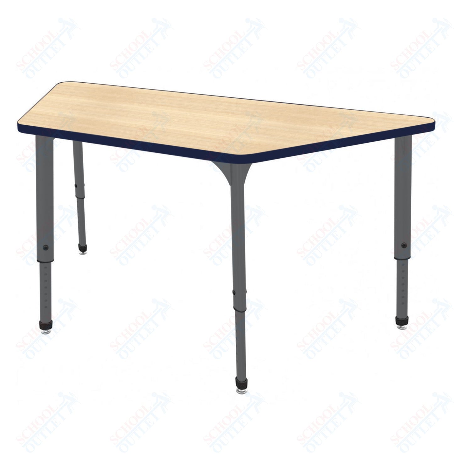 Marco Apex Series Trapezoid Preschool Activity Table 30" x 60" Height Adjustable Legs 17"-24" (38-2287-MB)