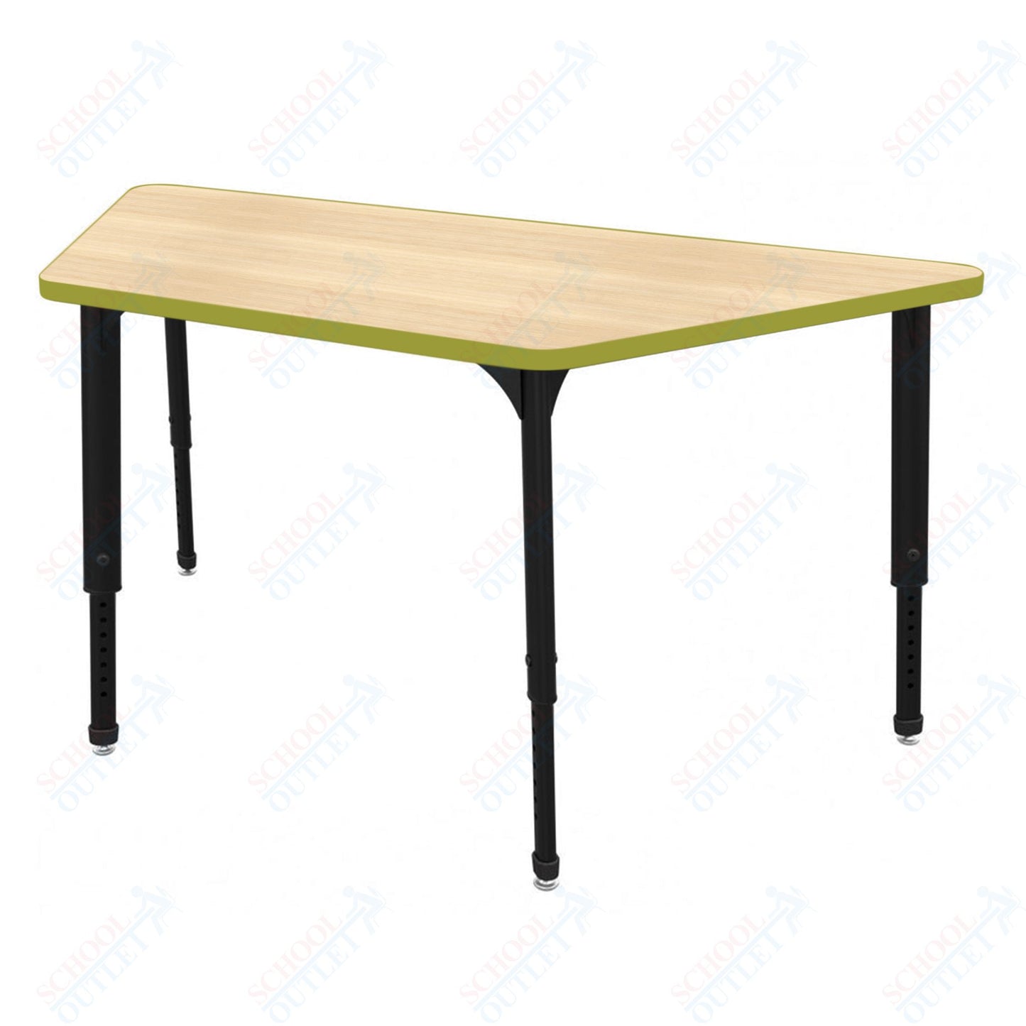 Marco Apex Series Trapezoid Preschool Activity Table 30" x 60" Height Adjustable Legs 17"-24" (38-2287-MB)