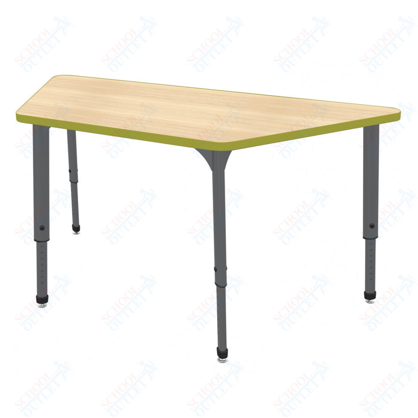 Marco Apex Series Trapezoid Preschool Activity Table 30" x 60" Height Adjustable Legs 17"-24" (38-2287-MB)