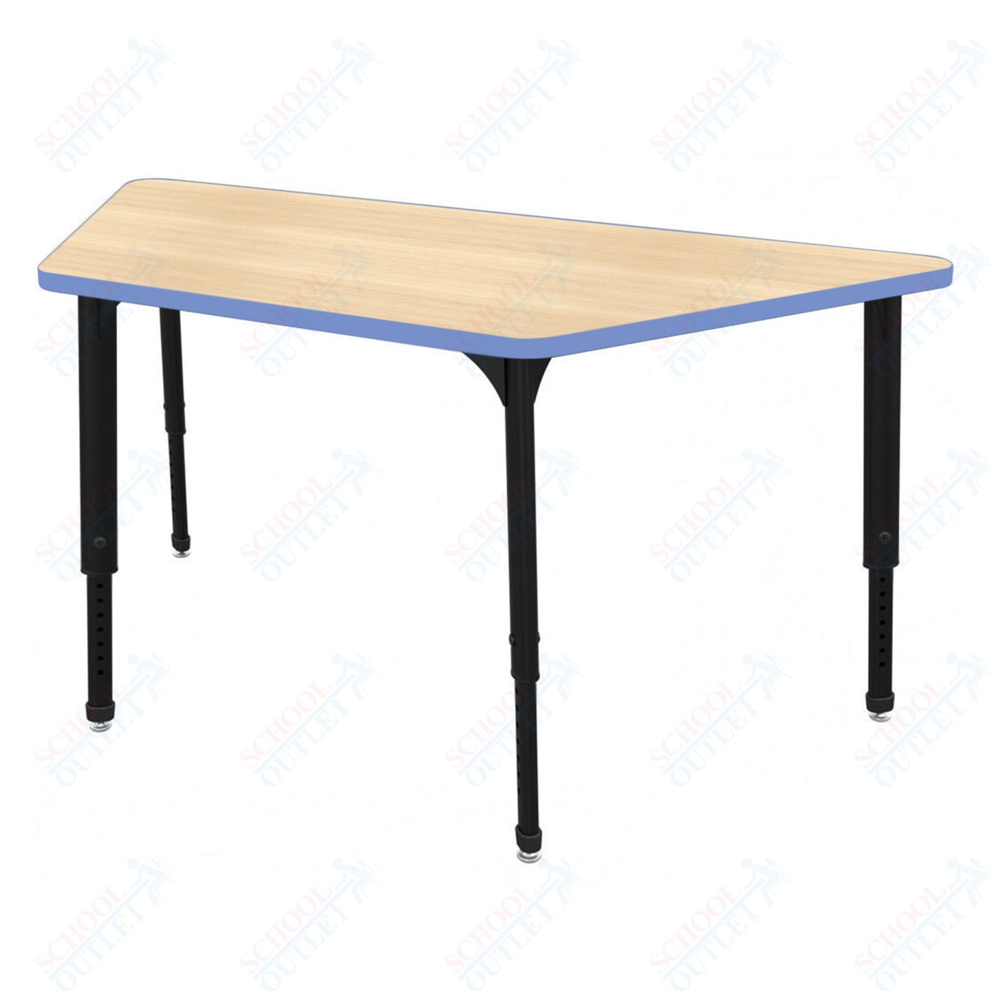 Marco Apex Series Trapezoid Preschool Activity Table 30" x 60" Height Adjustable Legs 17"-24" (38-2287-MB)