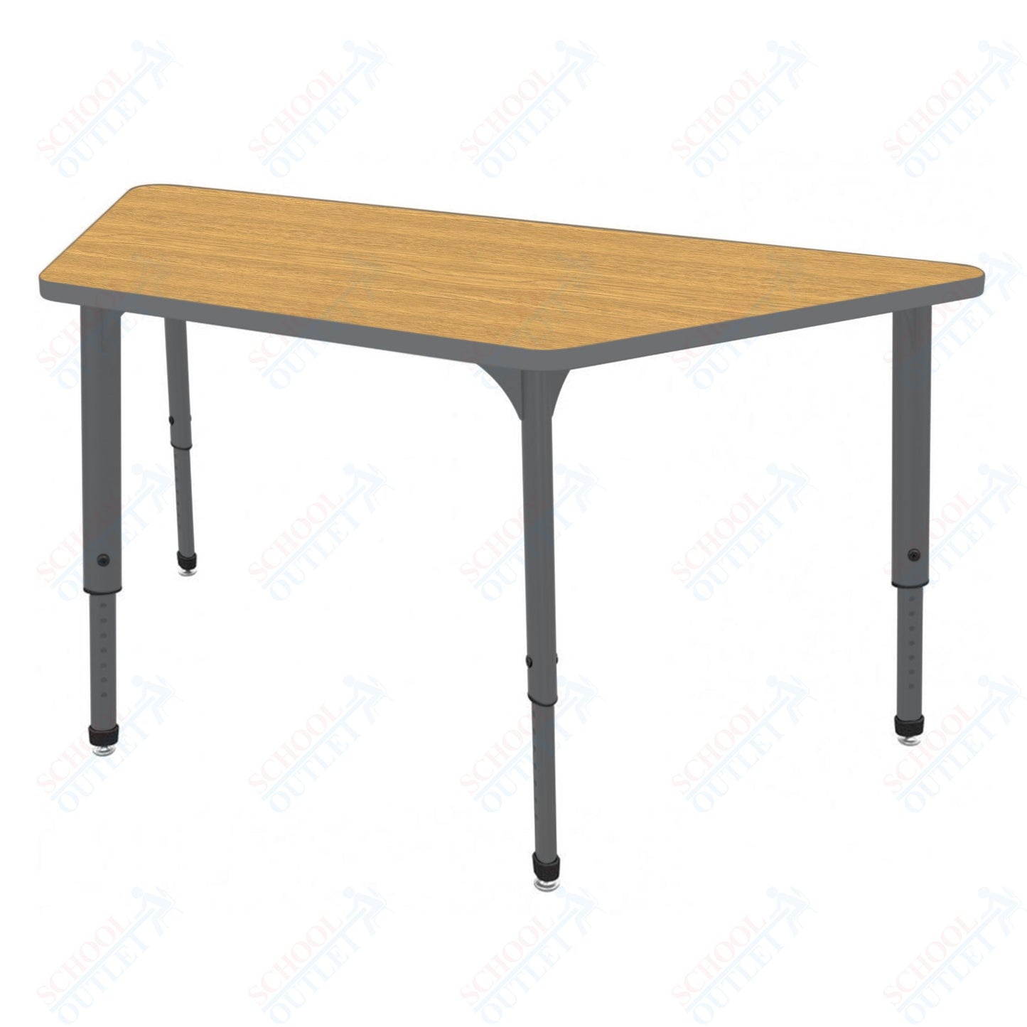 Marco Apex Series Trapezoid Preschool Activity Table 30" x 60" Height Adjustable Legs 17"-24" (38-2287-MB)
